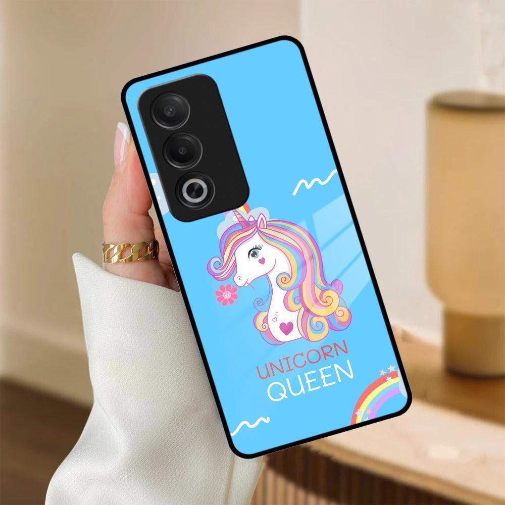 Blue Unicorn Queen Glass Phone Case For Oppo - ShopOnCliQ