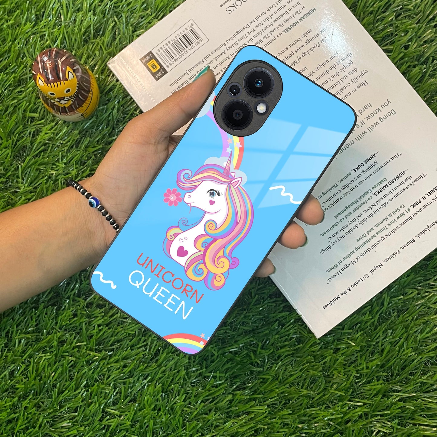 Blue Unicorn Queen Glass Phone Case For Oppo ShopOnCliQ