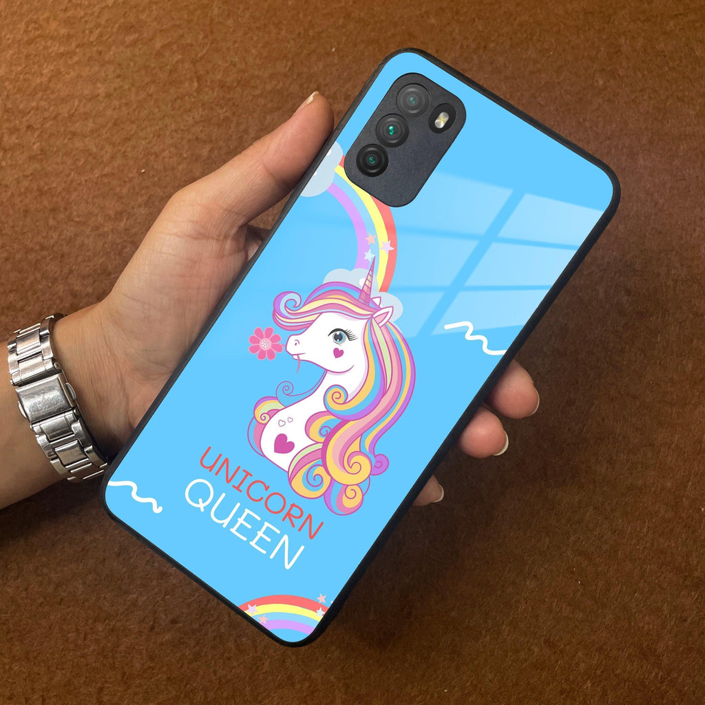 Blue Unicorn Queen Glass Phone Case For Poco - ShopOnCliQ