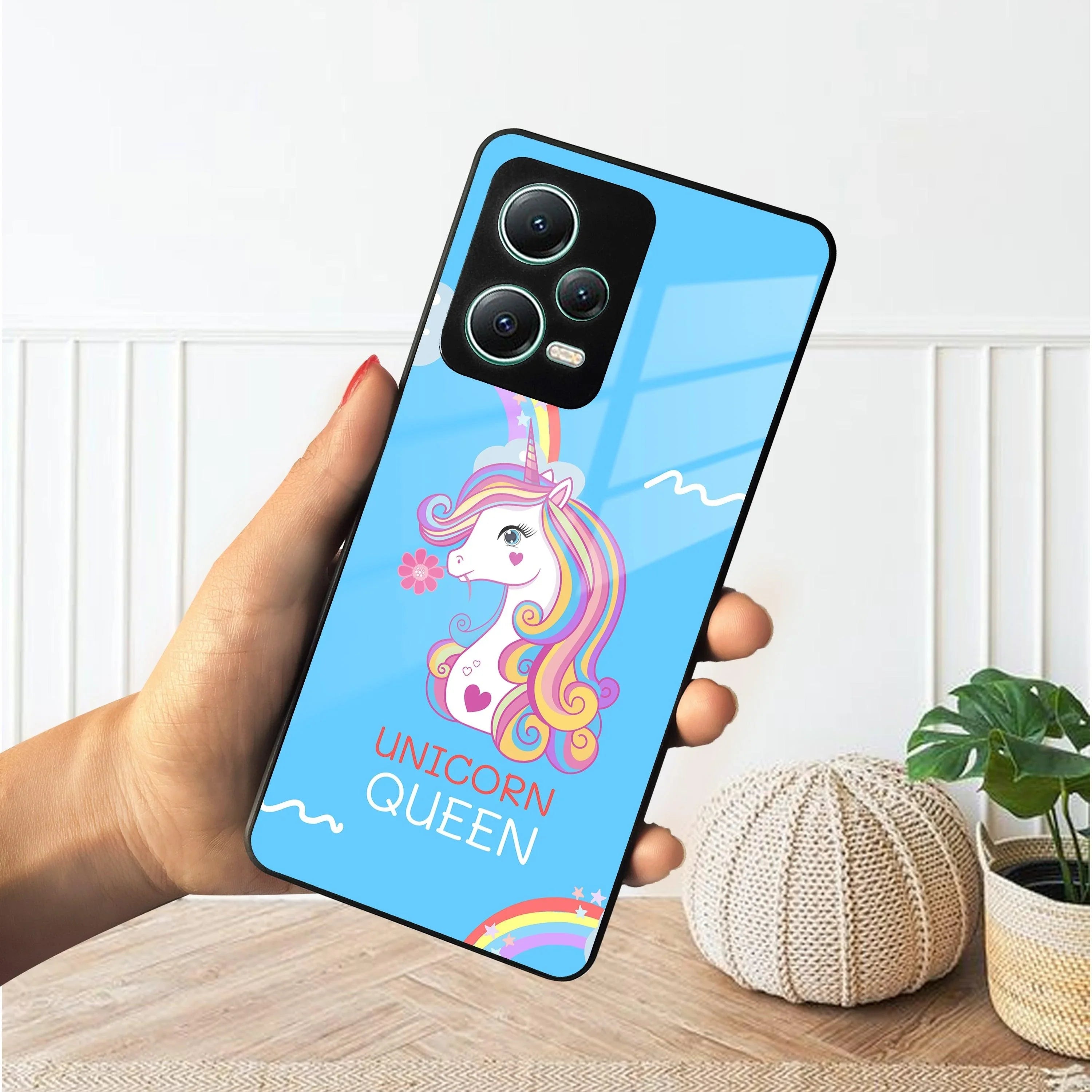 Blue Unicorn Queen Glass Phone Case For Poco - ShopOnCliQ