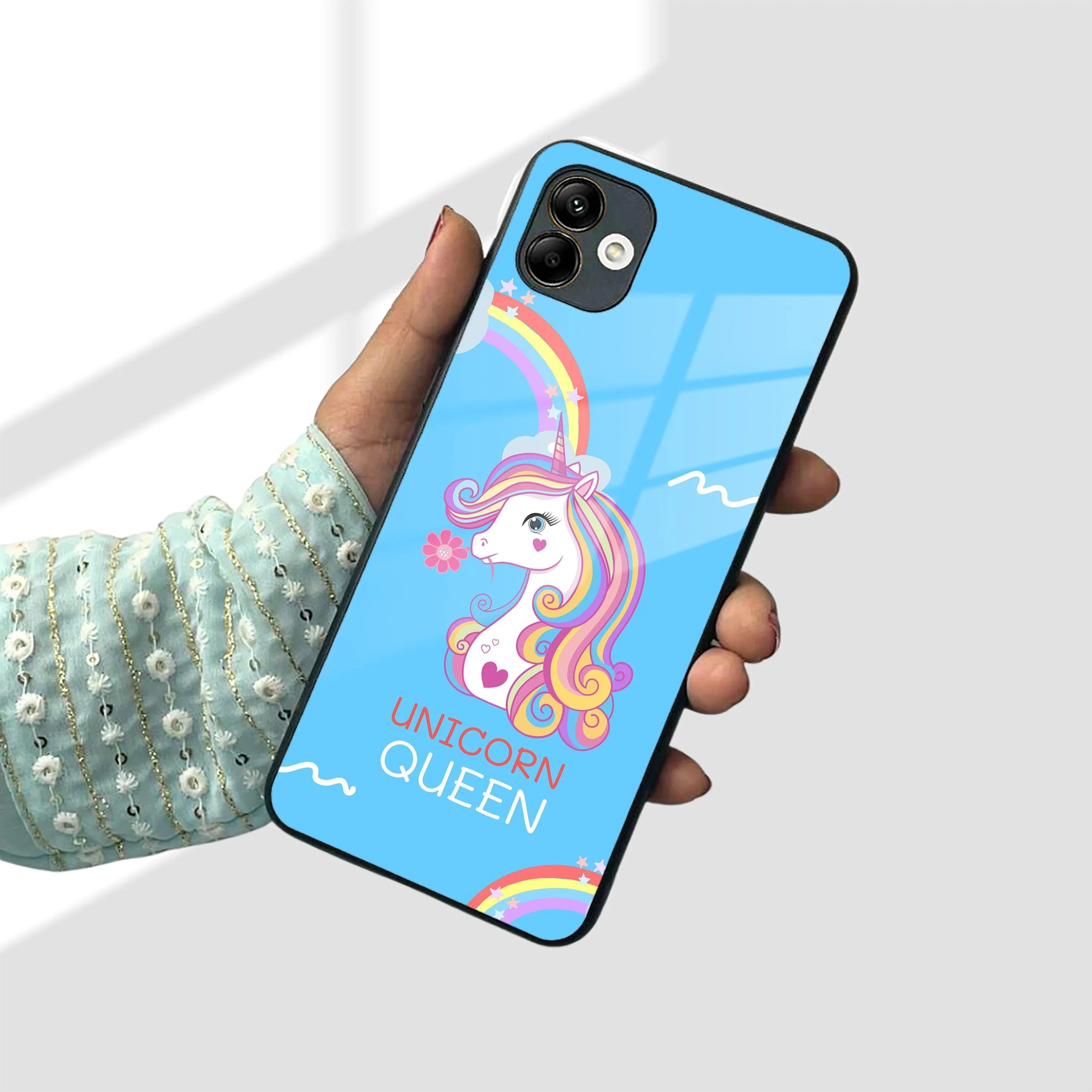 Blue Unicorn Queen Glass Phone Case For Samsung - ShopOnCliQ