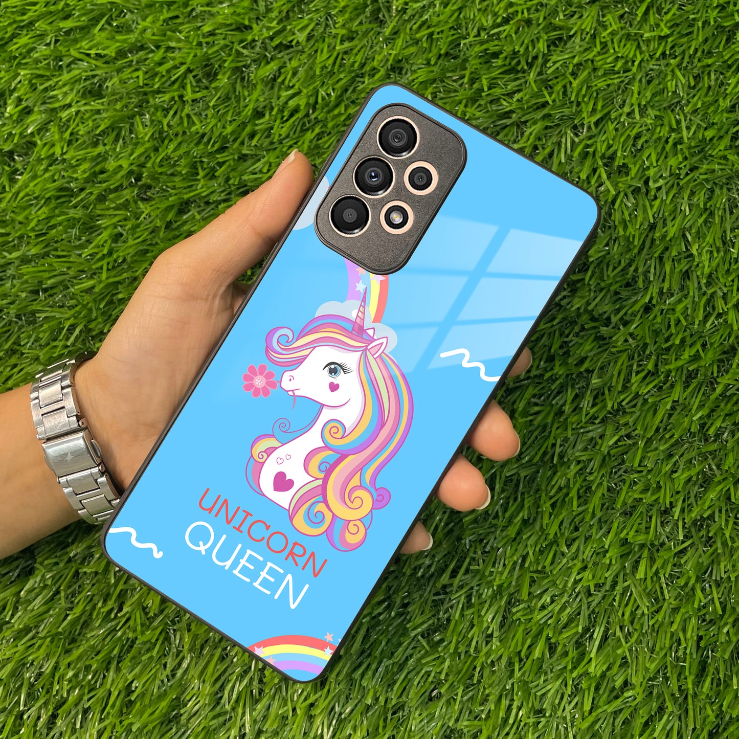 Blue Unicorn Queen Glass Phone Case For Samsung ShopOnCliQ