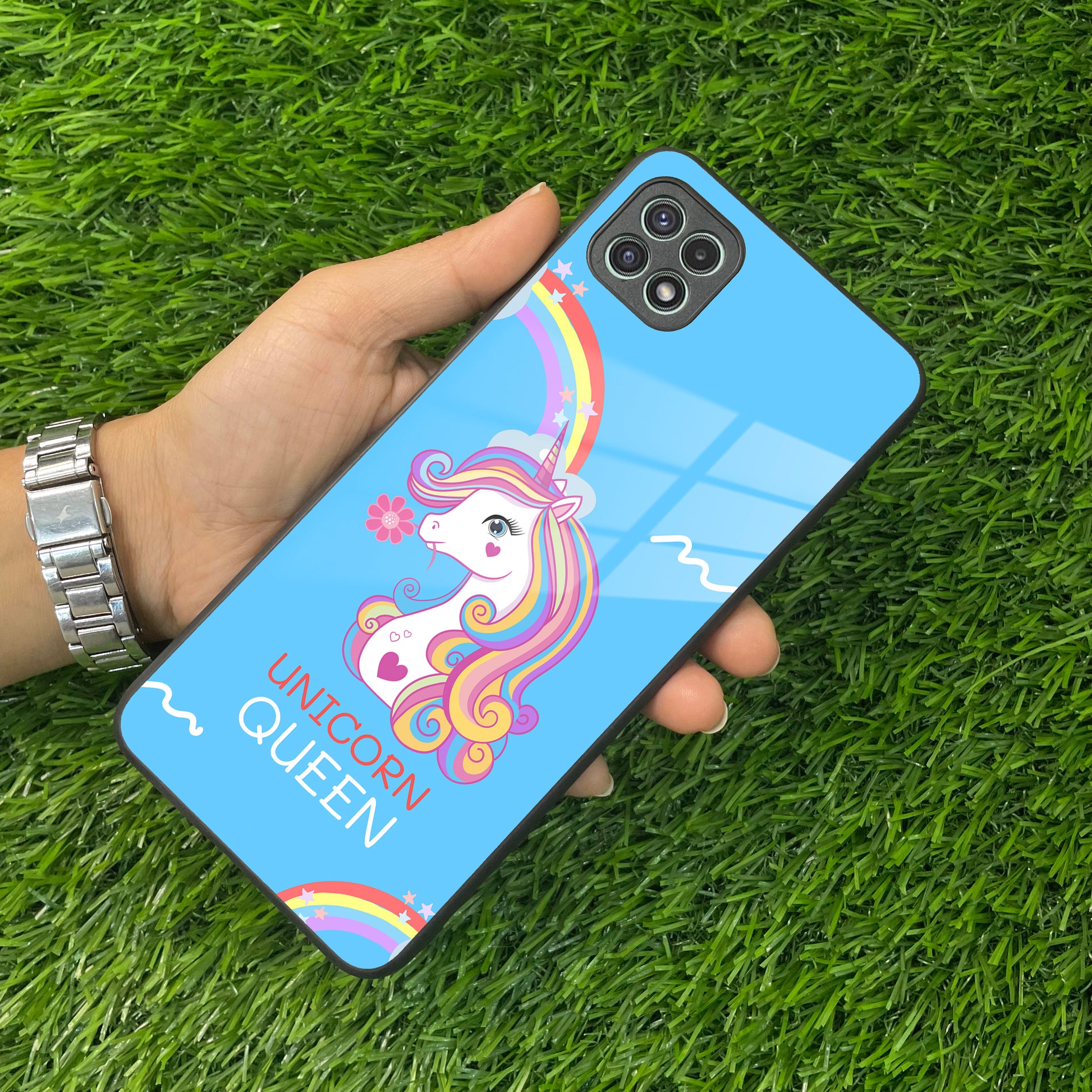 Blue Unicorn Queen Glass Phone Case For Samsung ShopOnCliQ