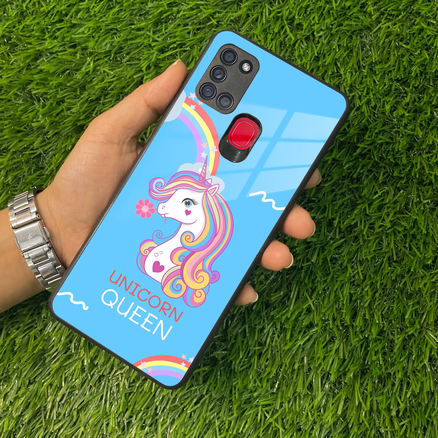 Blue Unicorn Queen Glass Phone Case For Samsung ShopOnCliQ