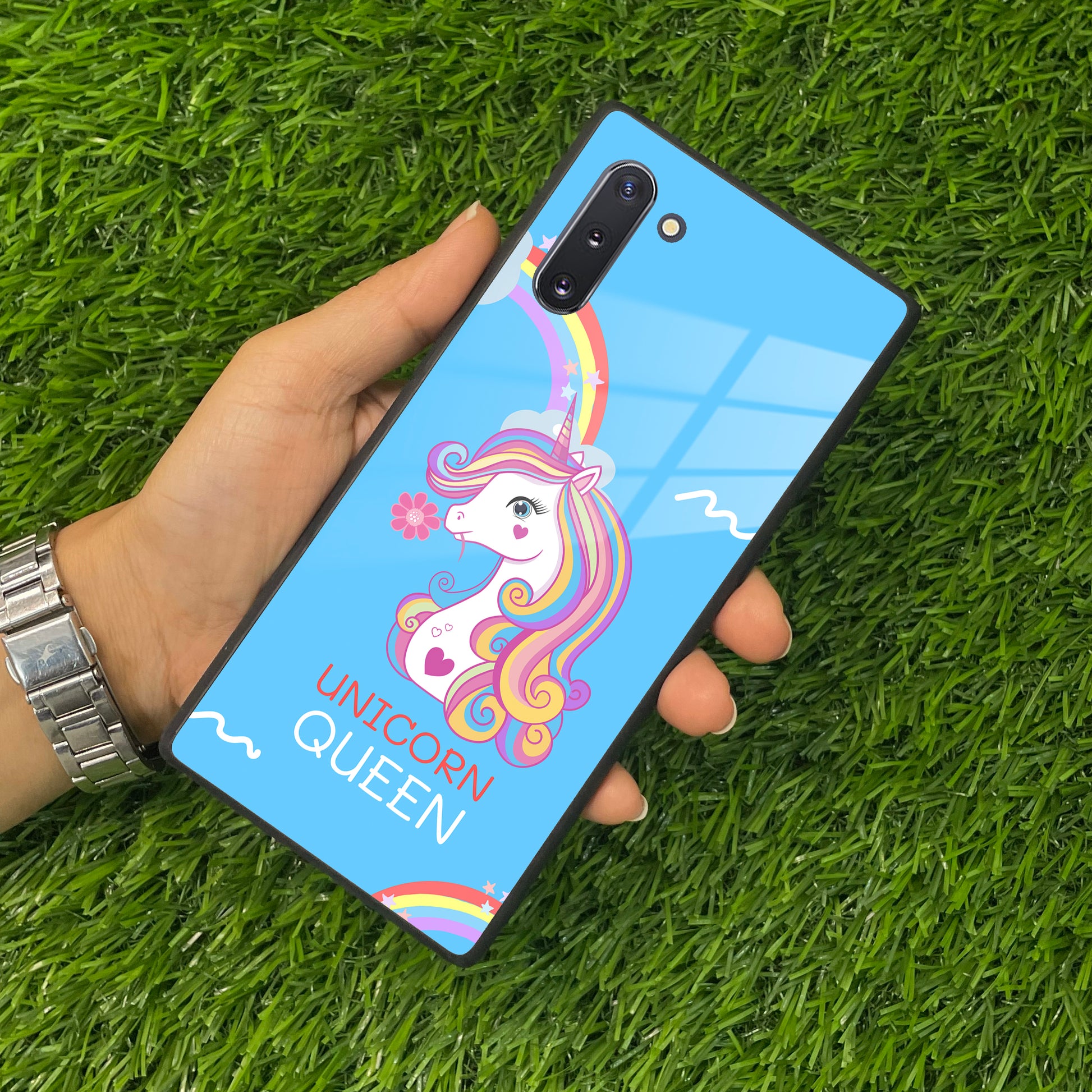 Blue Unicorn Queen Glass Phone Case For Samsung ShopOnCliQ