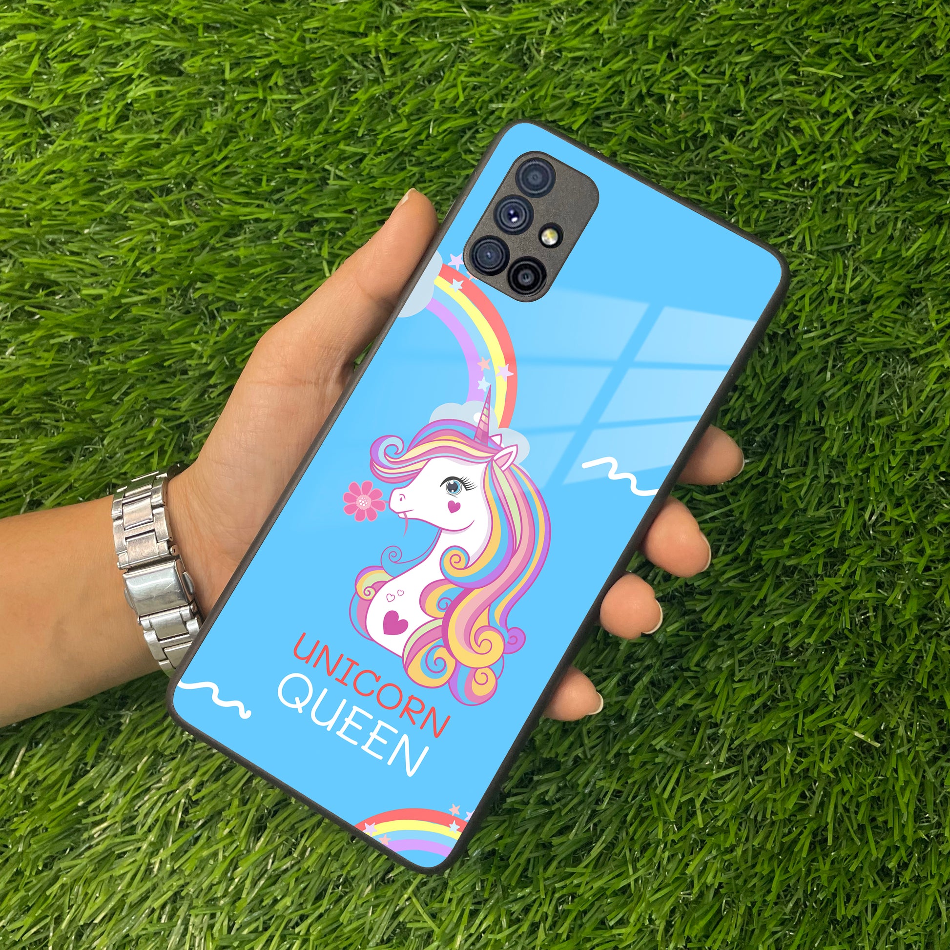 Blue Unicorn Queen Glass Phone Case For Samsung ShopOnCliQ