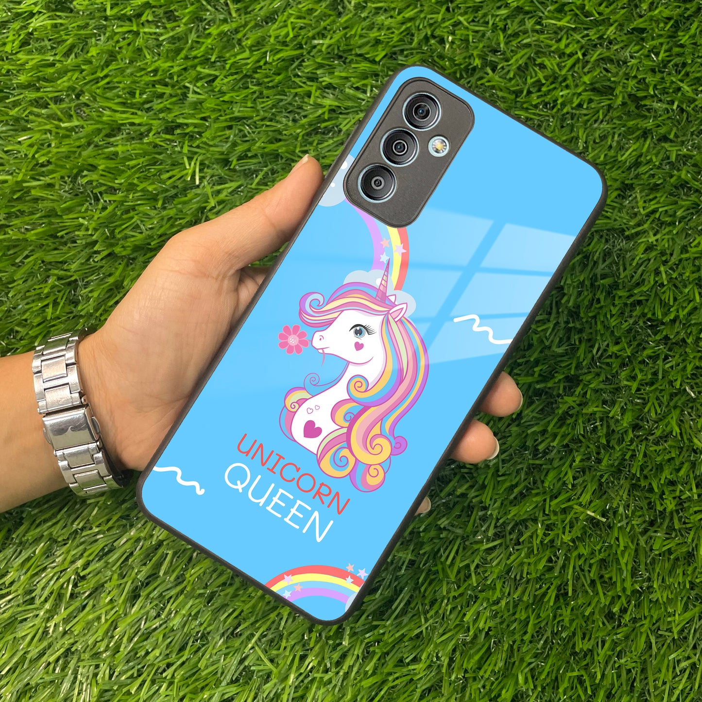 Blue Unicorn Queen Glass Phone Case For Samsung ShopOnCliQ