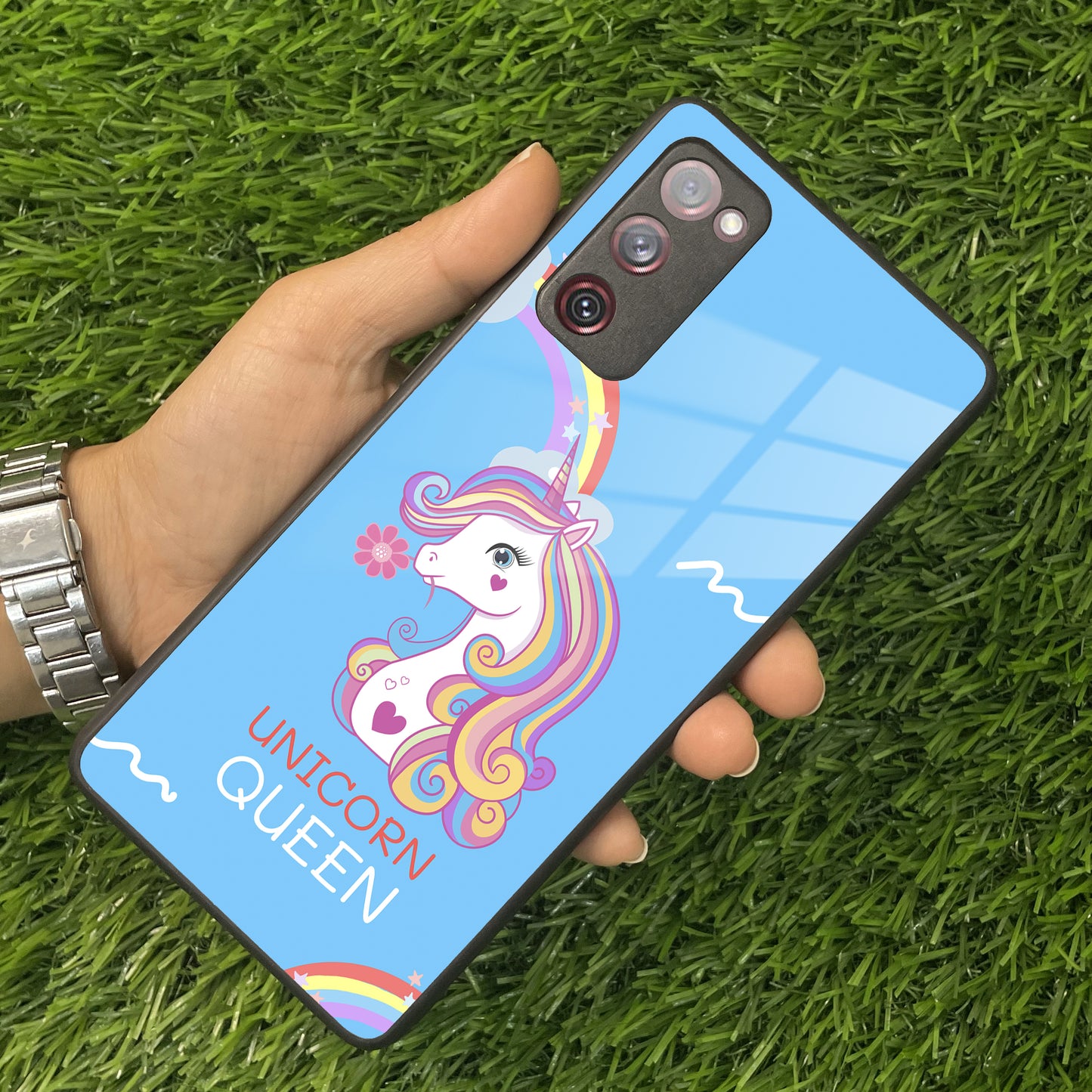 Blue Unicorn Queen Glass Phone Case For Samsung ShopOnCliQ