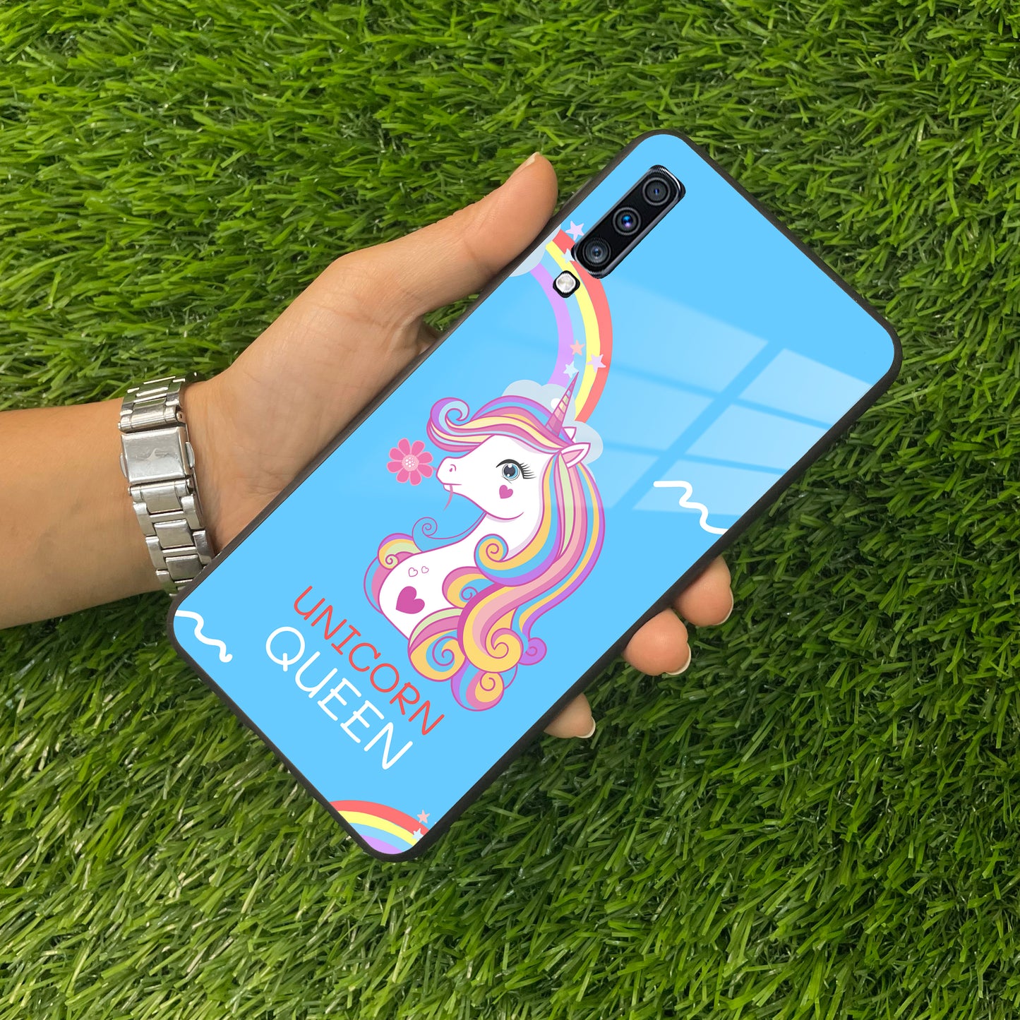 Blue Unicorn Queen Glass Phone Case For Samsung ShopOnCliQ