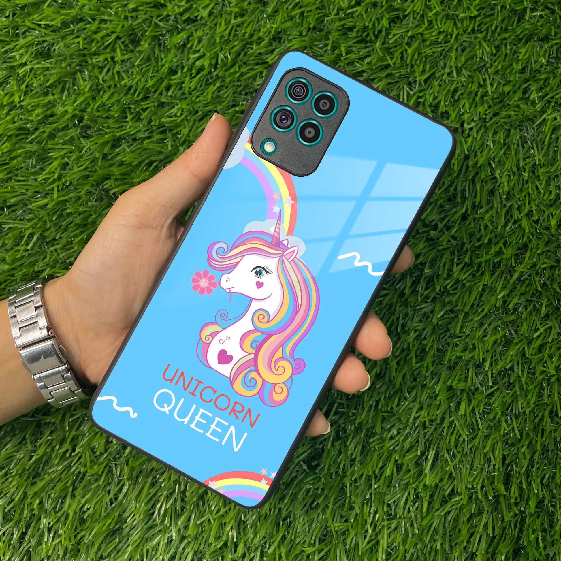 Blue Unicorn Queen Glass Phone Case For Samsung ShopOnCliQ