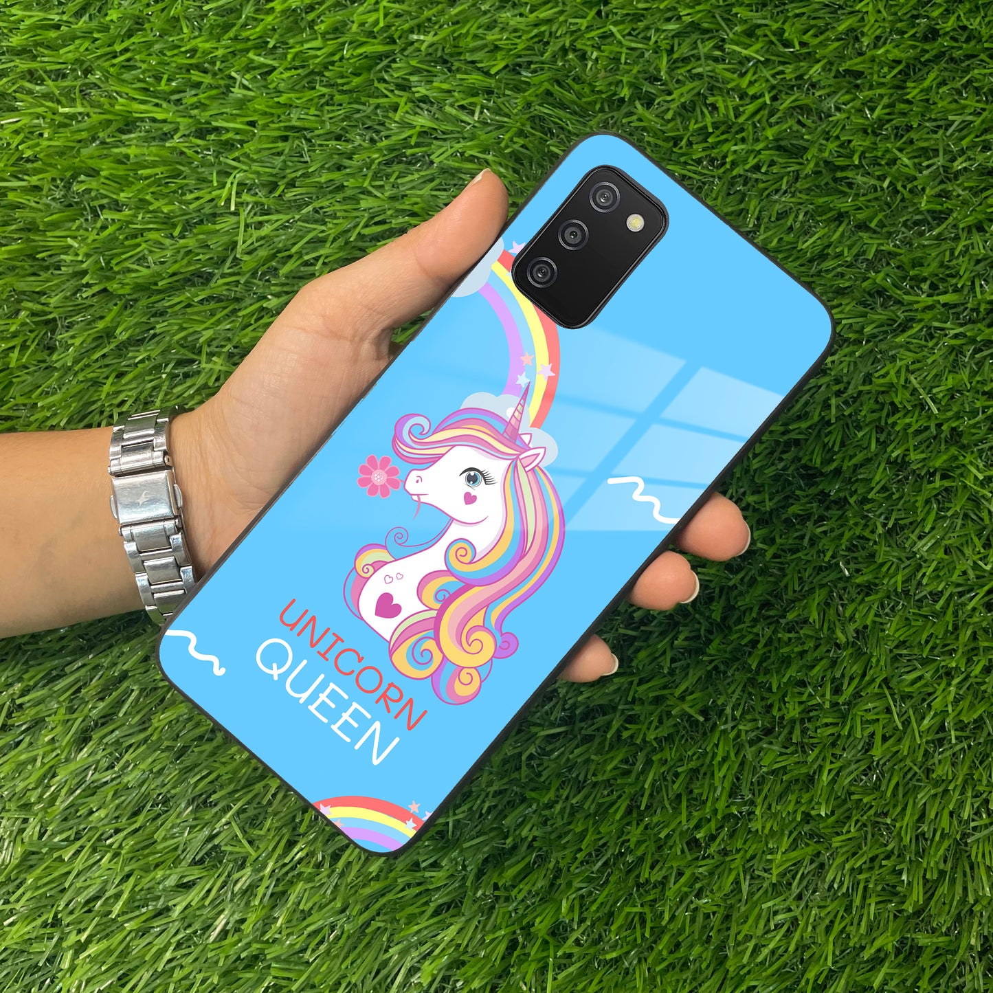 Blue Unicorn Queen Glass Phone Case For Samsung ShopOnCliQ