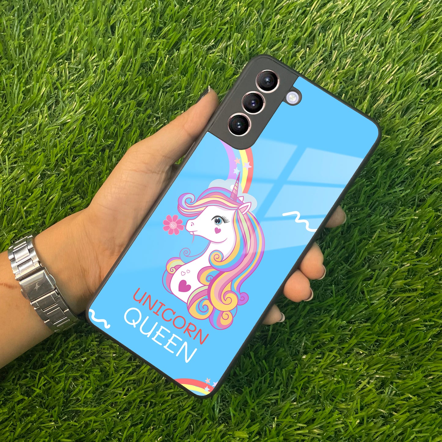 Blue Unicorn Queen Glass Phone Case For Samsung ShopOnCliQ