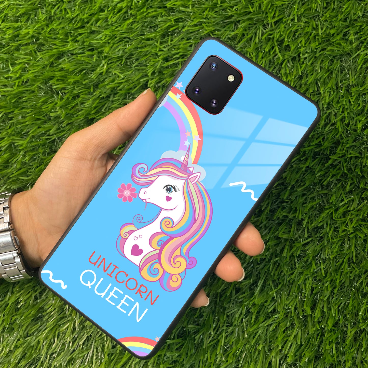 Blue Unicorn Queen Glass Phone Case For Samsung ShopOnCliQ