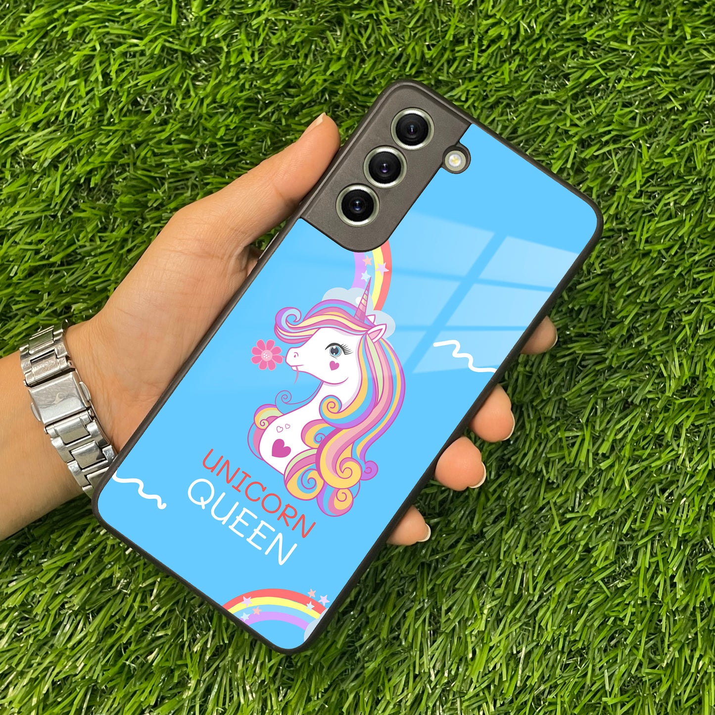 Blue Unicorn Queen Glass Phone Case For Samsung ShopOnCliQ