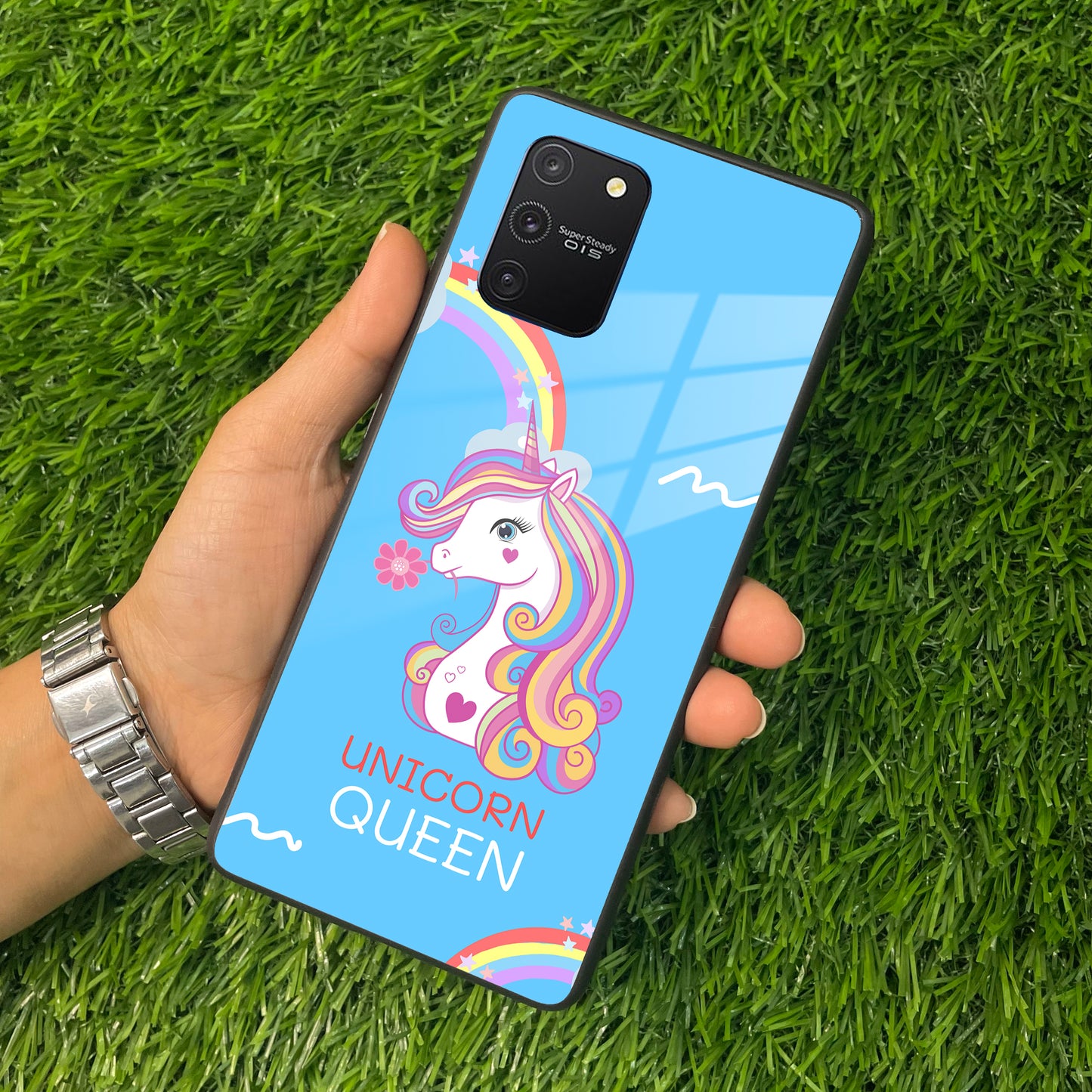 Blue Unicorn Queen Glass Phone Case For Samsung ShopOnCliQ