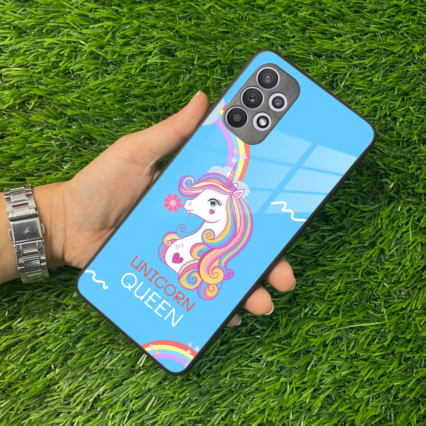 Blue Unicorn Queen Glass Phone Case For Samsung ShopOnCliQ