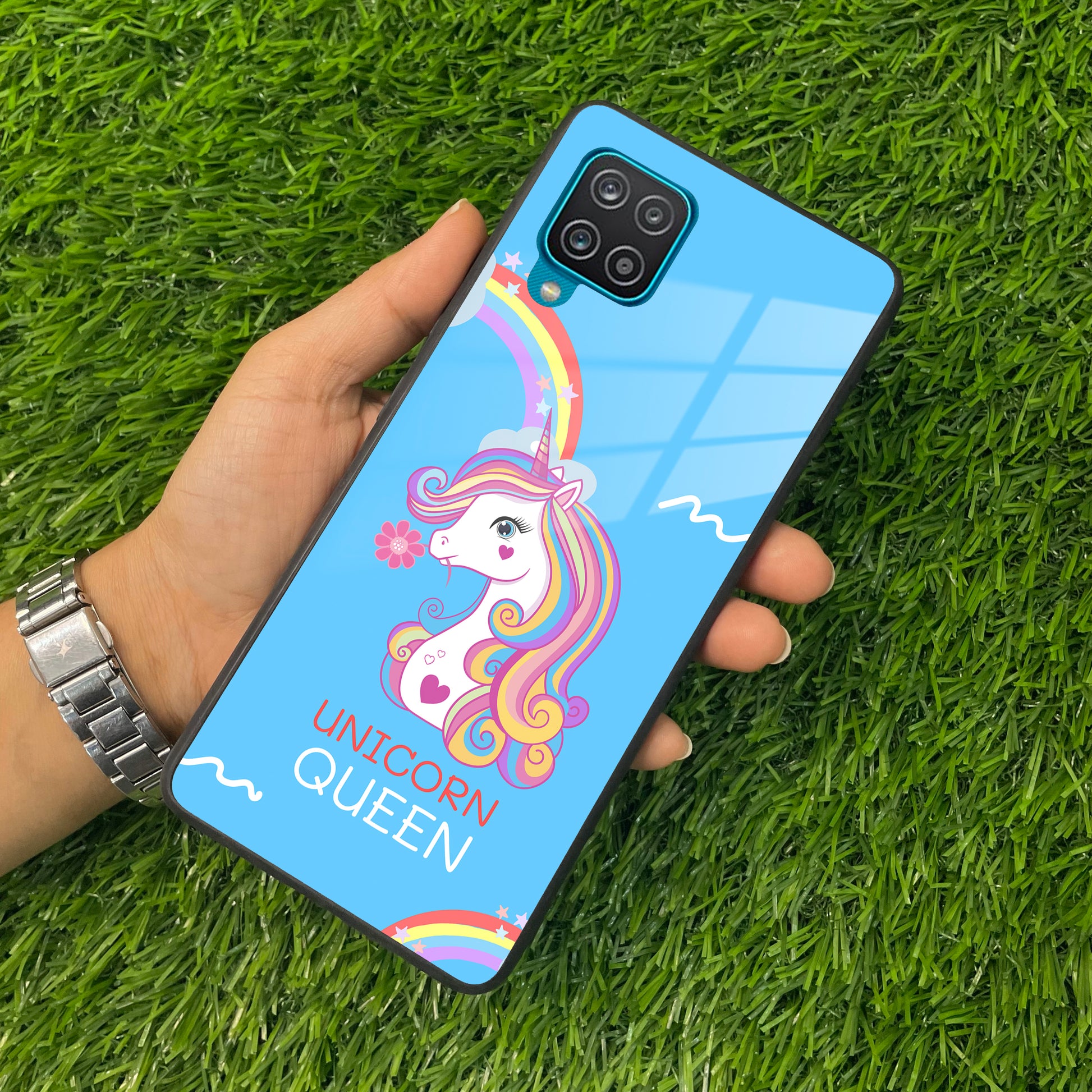 Blue Unicorn Queen Glass Phone Case For Samsung ShopOnCliQ