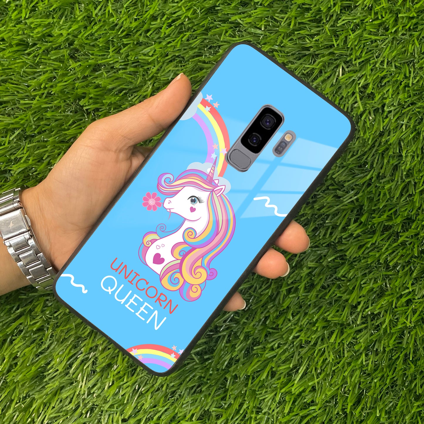 Blue Unicorn Queen Glass Phone Case For Samsung ShopOnCliQ