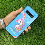 Blue Unicorn Queen Glass Phone Case For Samsung - ShopOnCliQ