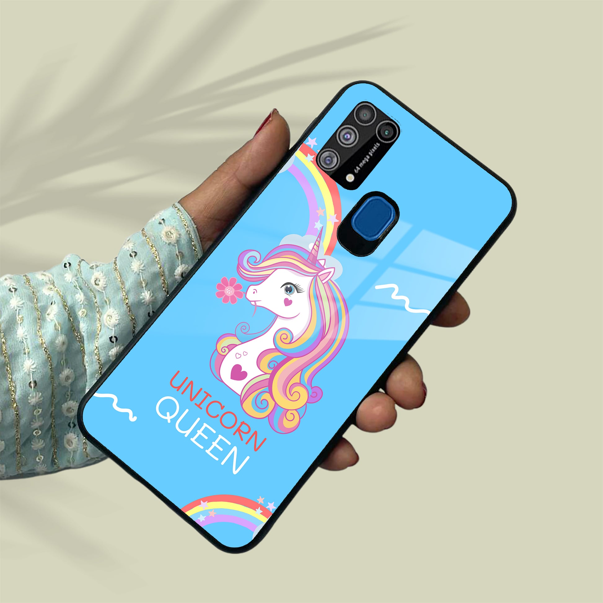 Blue Unicorn Queen Glass Phone Case For Samsung ShopOnCliQ