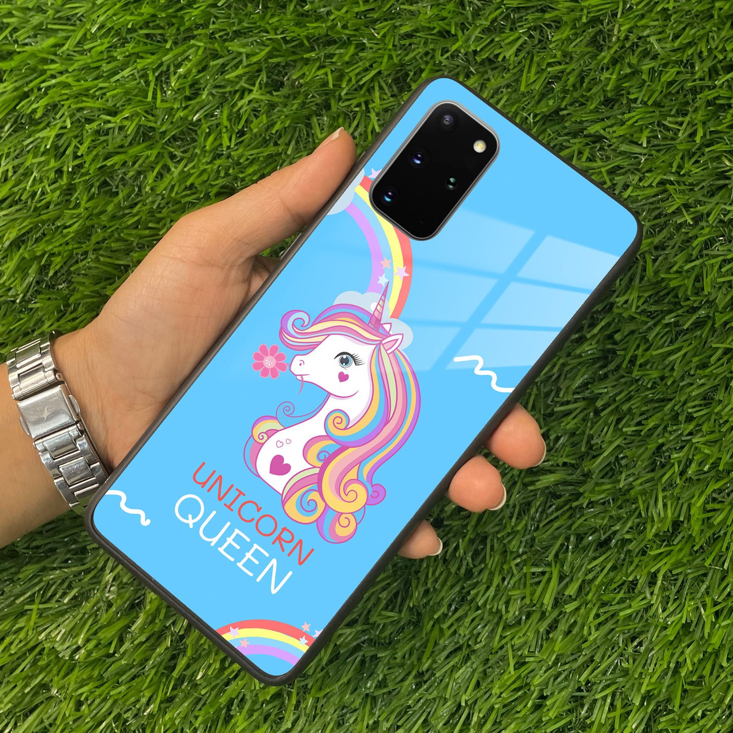 Blue Unicorn Queen Glass Phone Case For Samsung ShopOnCliQ