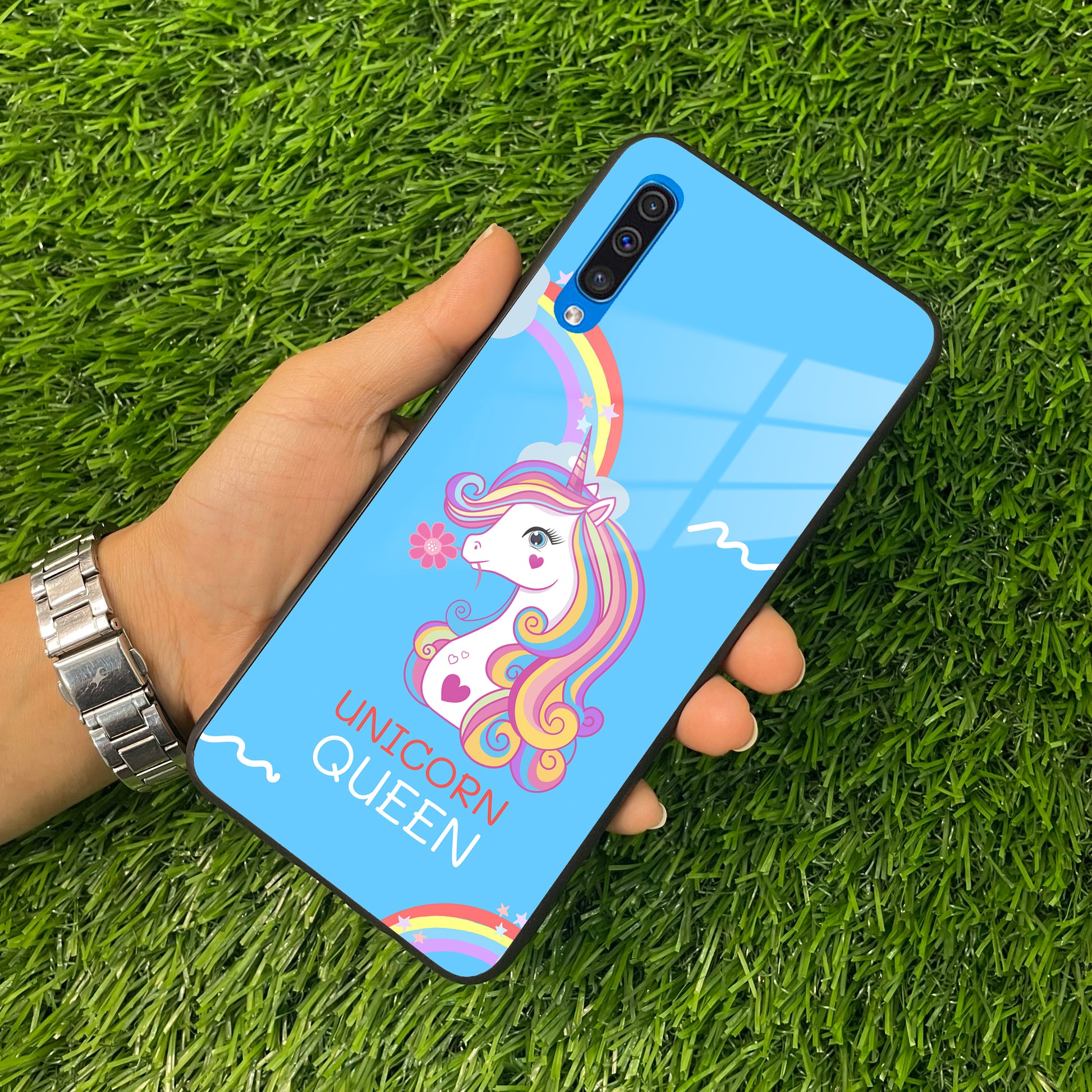 Blue Unicorn Queen Glass Phone Case For Samsung ShopOnCliQ