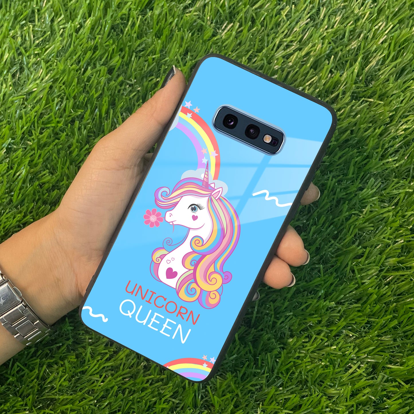 Blue Unicorn Queen Glass Phone Case For Samsung ShopOnCliQ