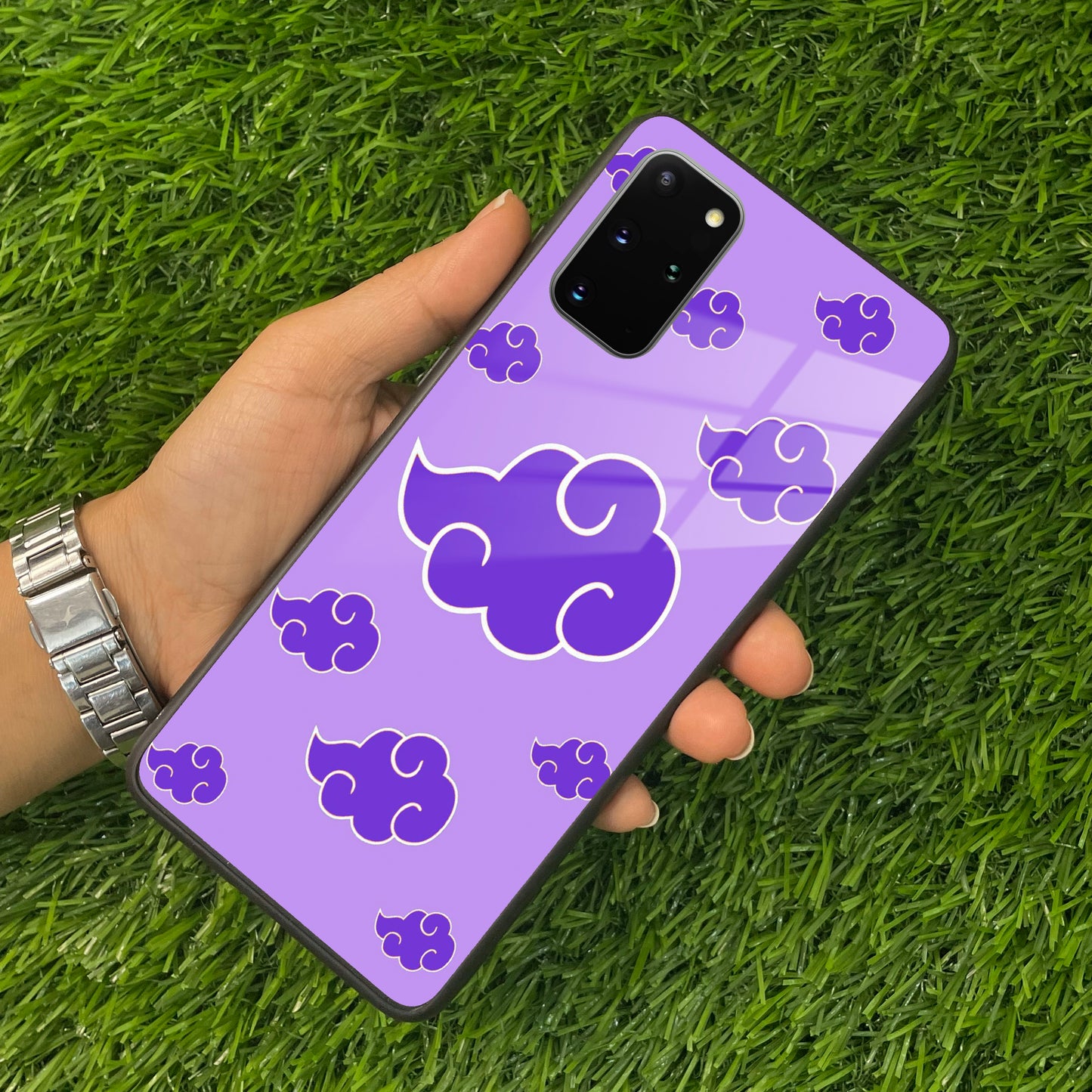 Purple Cloud Mobile Glass Phone Case Cover For Samsung