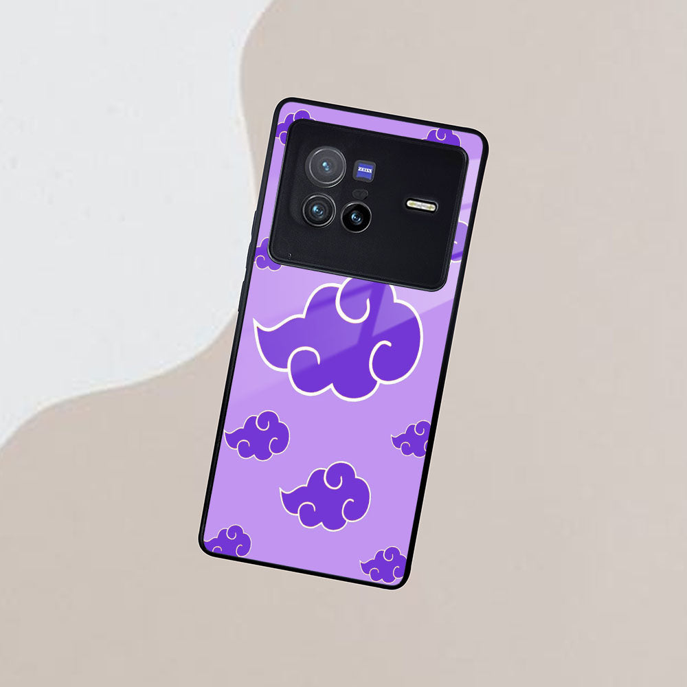 Purple Cloud Mobile Glass Phone Case For Vivo