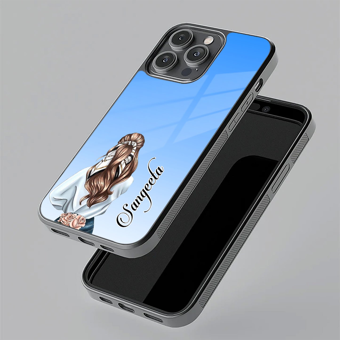 Styles Girl Customize Name Glass Case For OnePlus