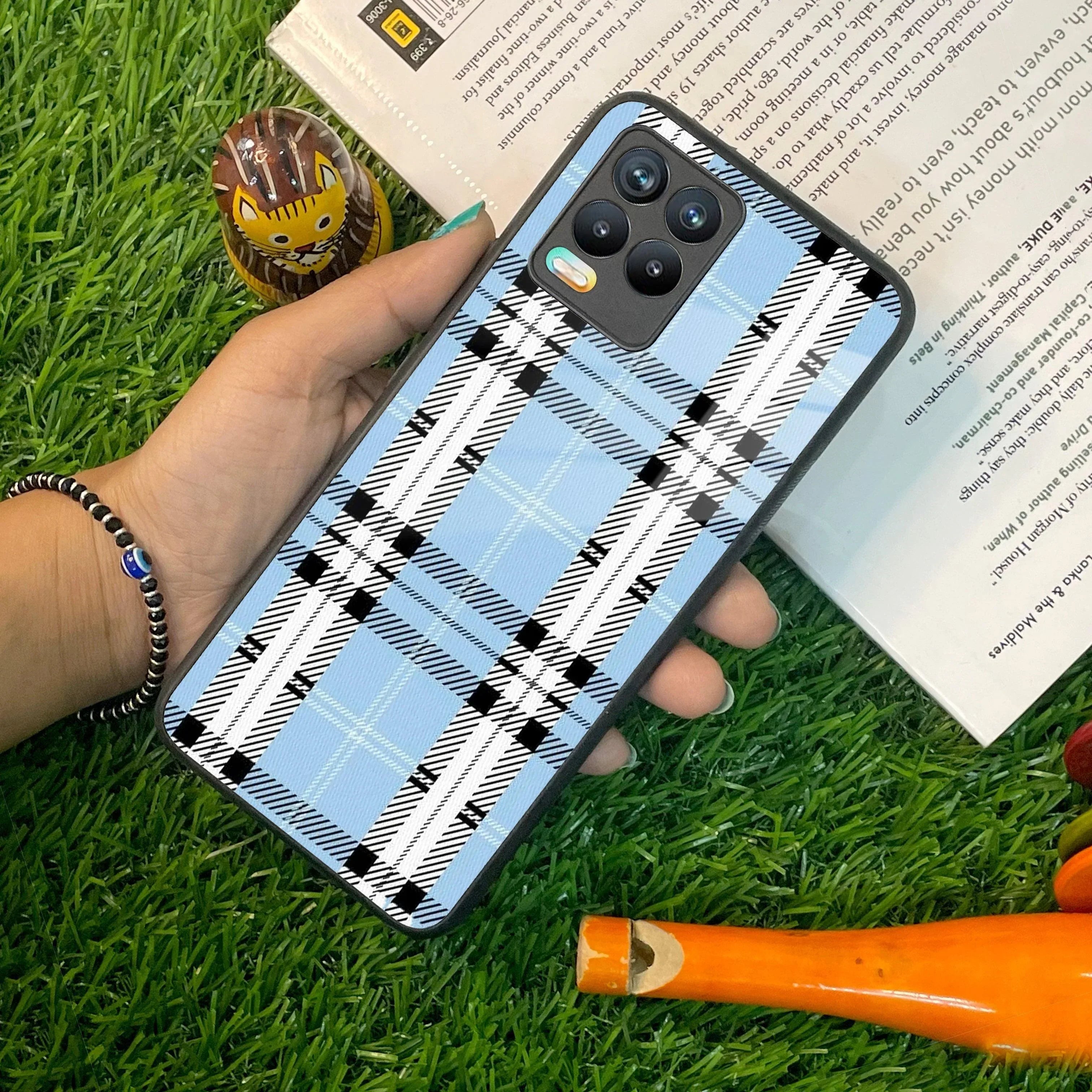 Check Glass Phone Case And Cover For Realme/Narzo - ShopOnCliQ