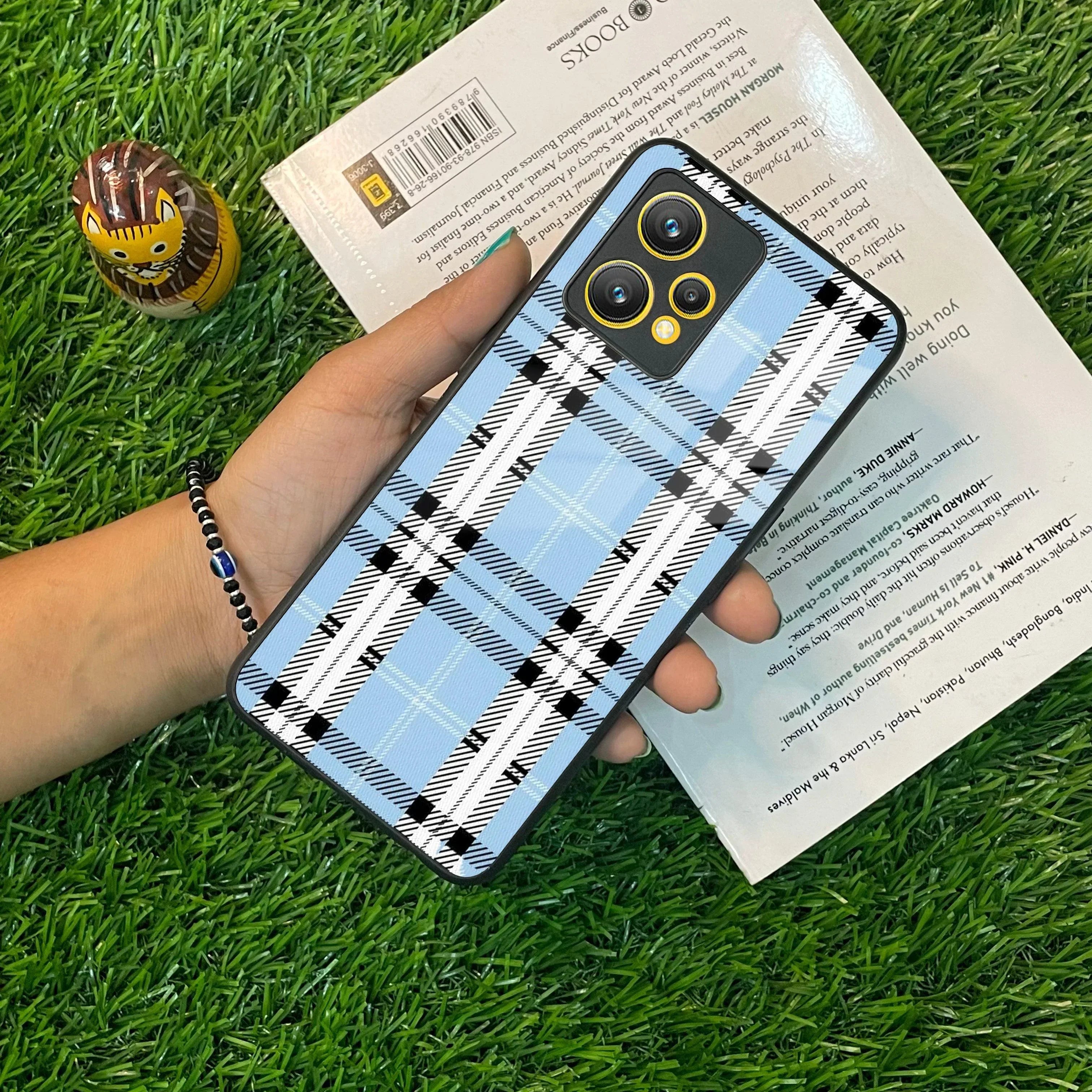 Check Glass Phone Case And Cover For Realme/Narzo - ShopOnCliQ