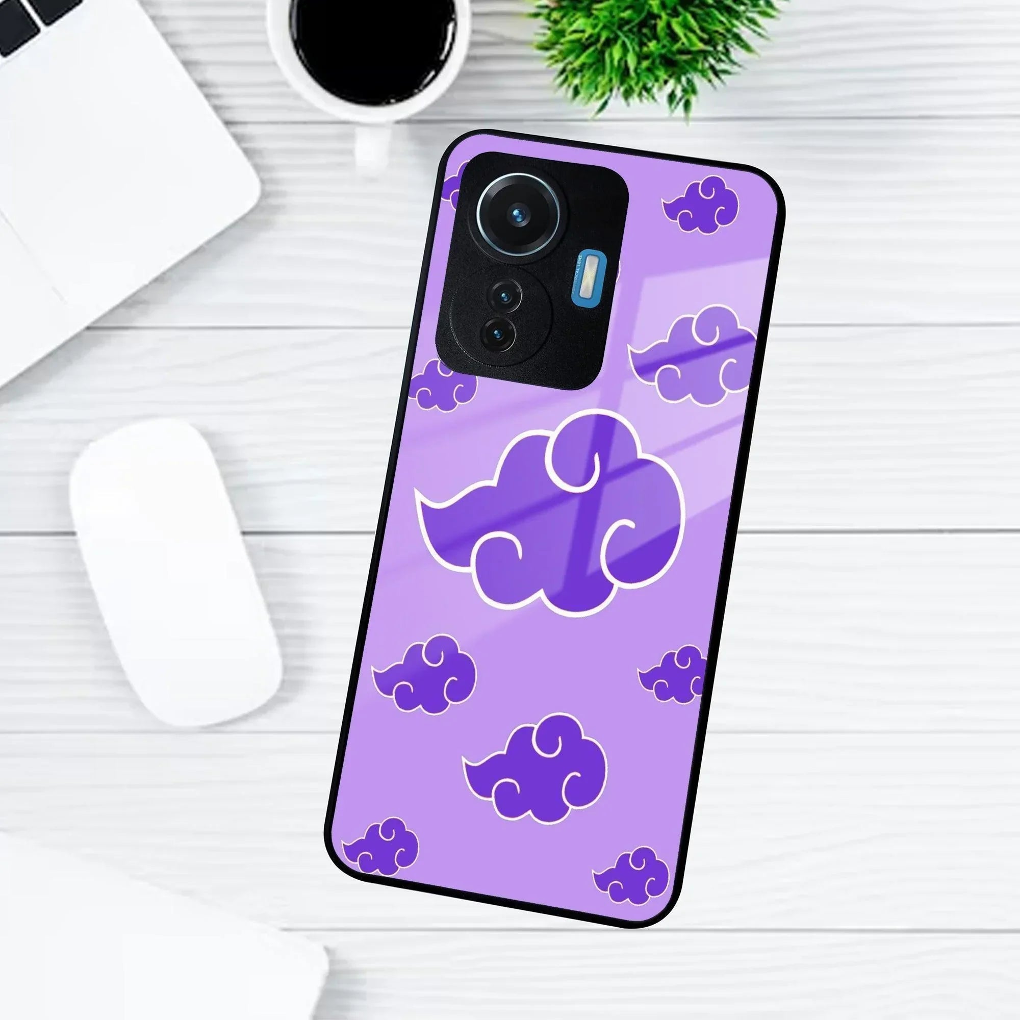 Purple Cloud Mobile Glass Phone Case For Vivo - ShopOnCliQ
