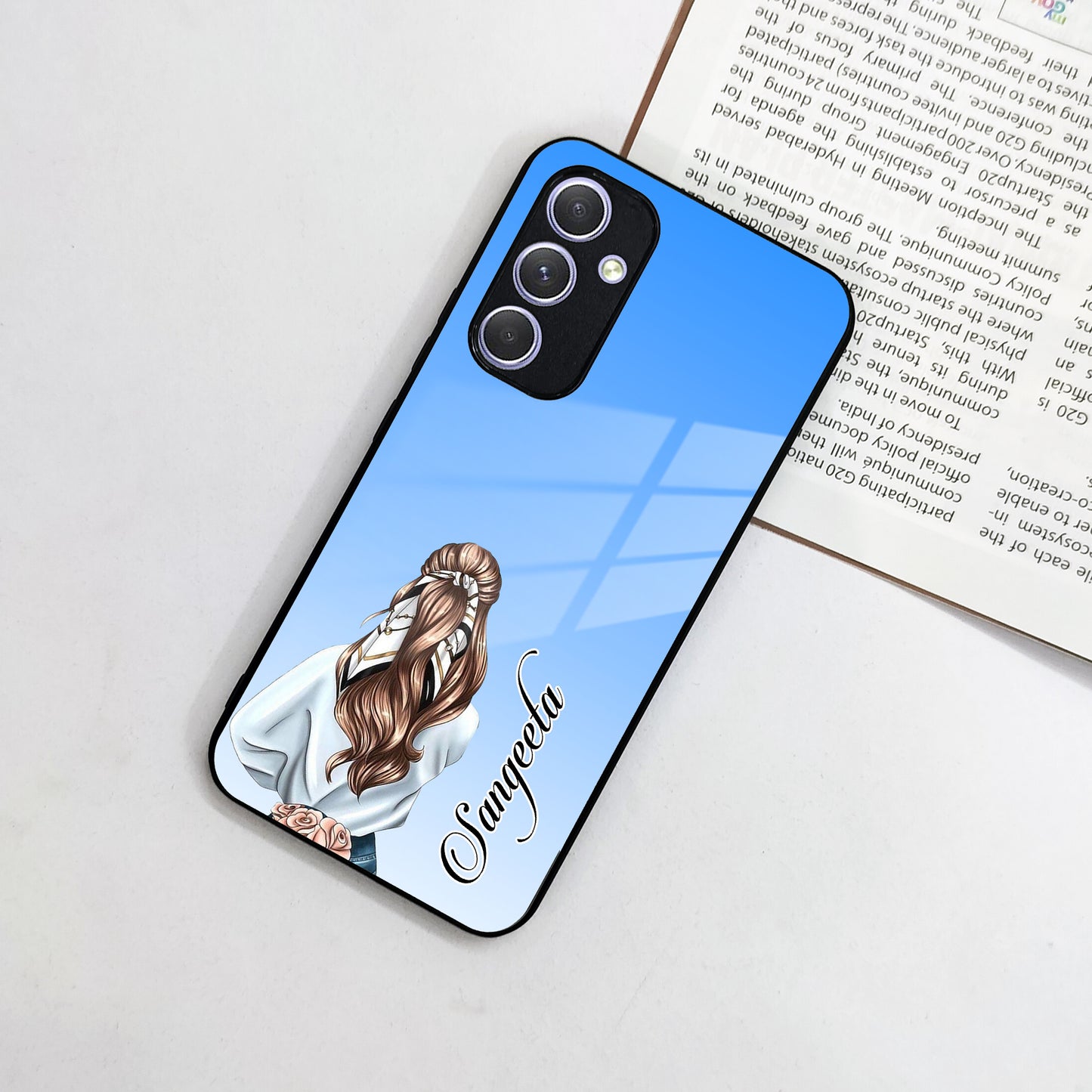Styles Girl  Customize Name Glass Case For Samsung