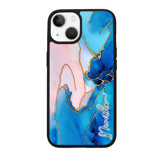 Blue Marble Glossy Metal Case Cover For iPhone