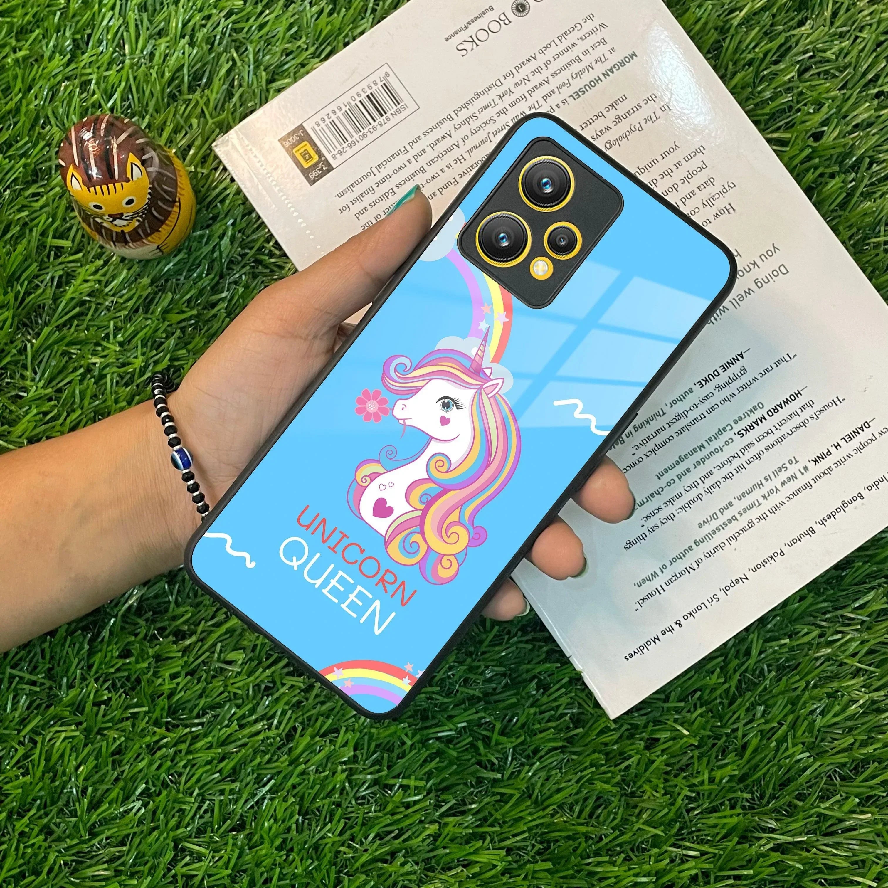 Blue Unicorn Queen Glass Phone Case For Realme/Narzo - ShopOnCliQ