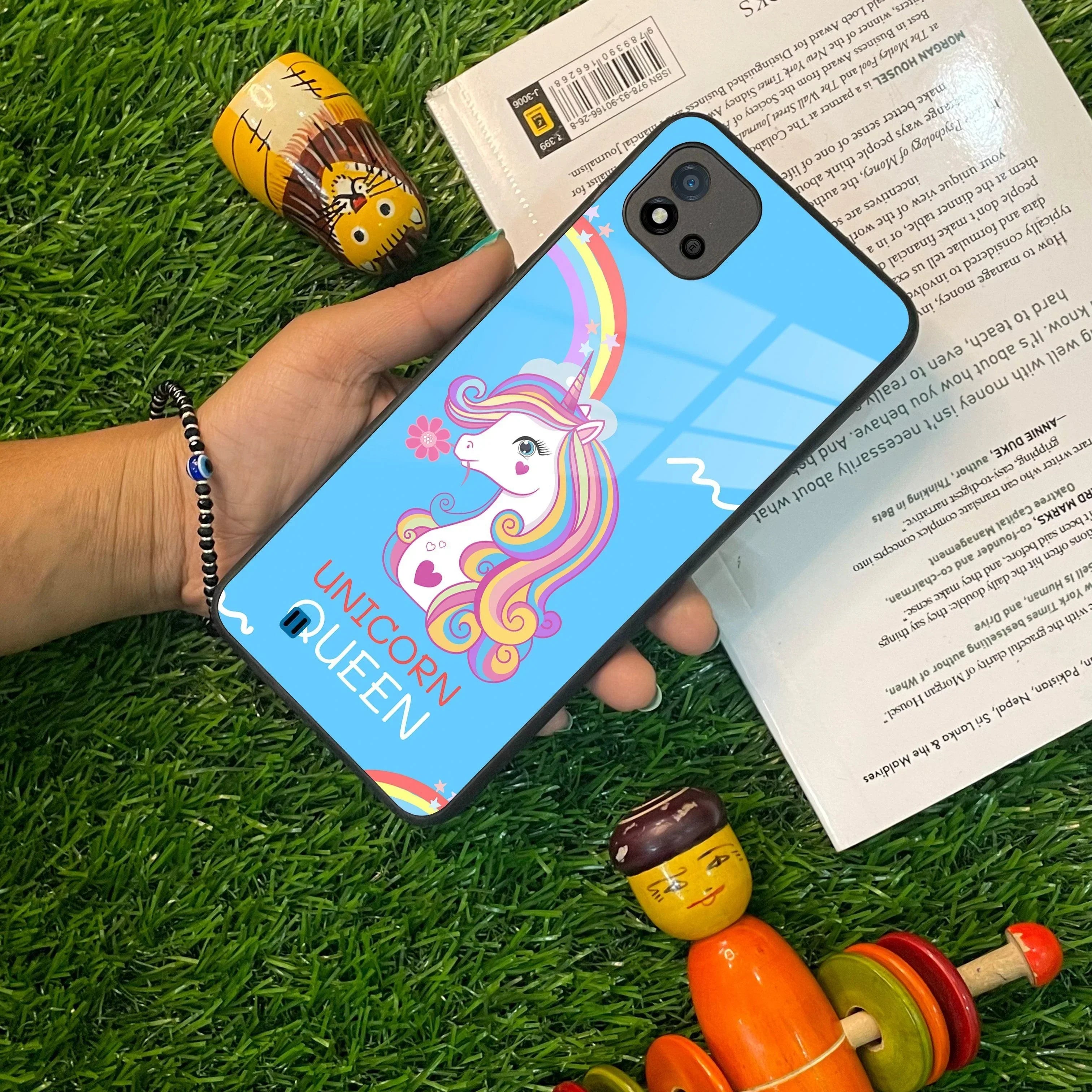Blue Unicorn Queen Glass Phone Case For Realme/Narzo - ShopOnCliQ