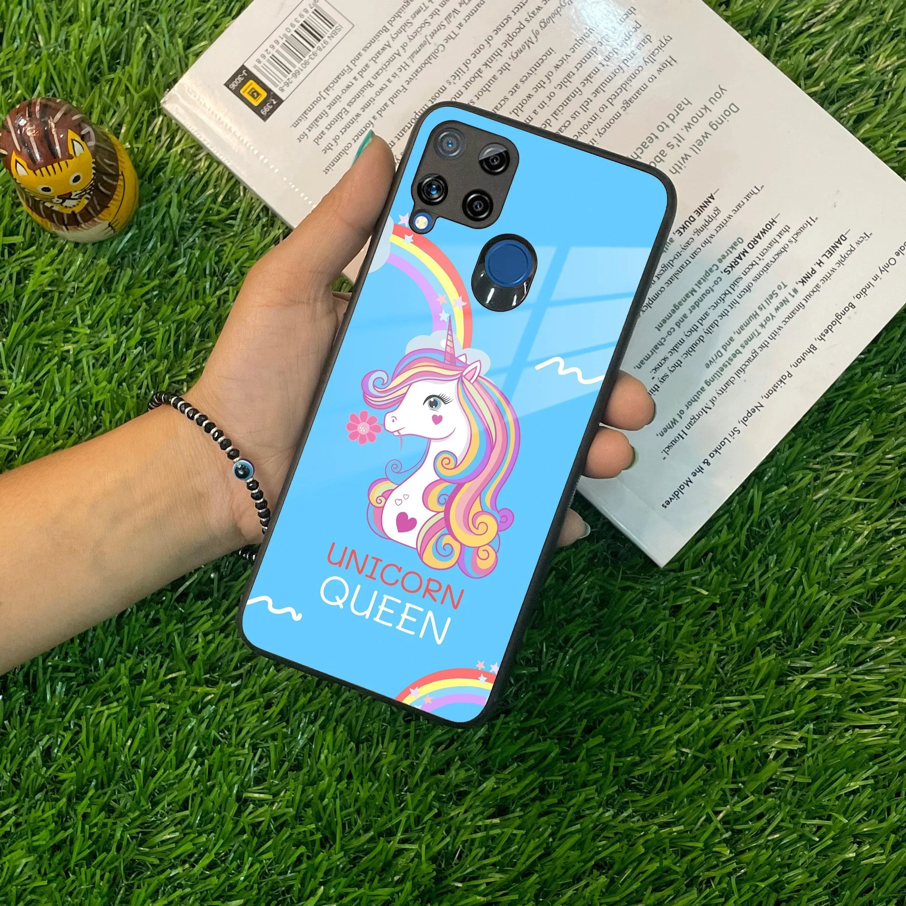 Blue Unicorn Queen Glass Phone Case For Realme/Narzo - ShopOnCliQ