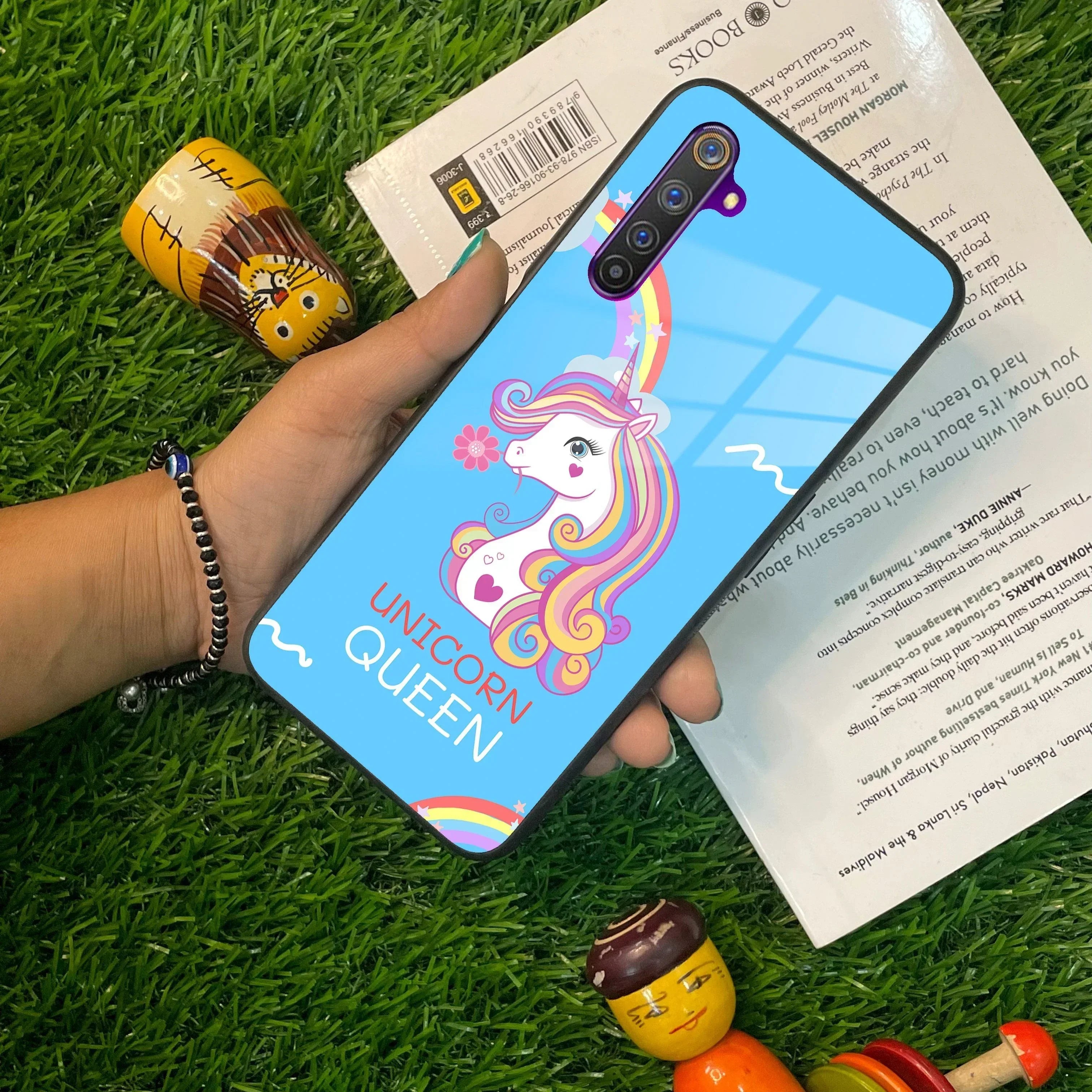 Blue Unicorn Queen Glass Phone Case For Realme/Narzo - ShopOnCliQ