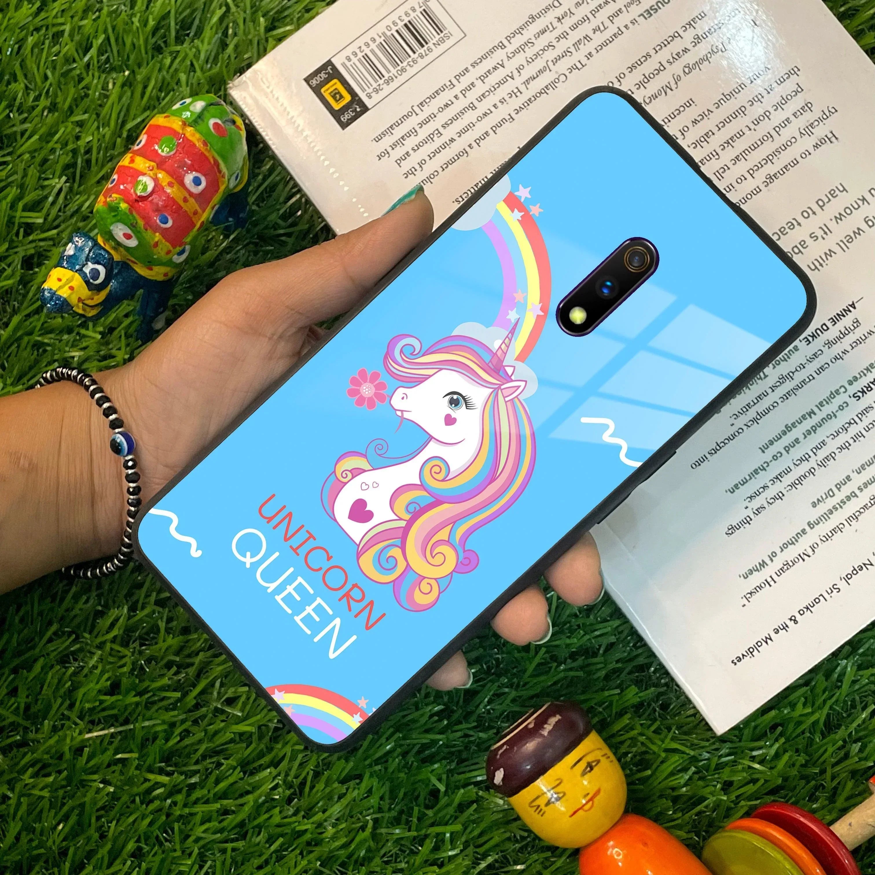Blue Unicorn Queen Glass Phone Case For Realme/Narzo - ShopOnCliQ