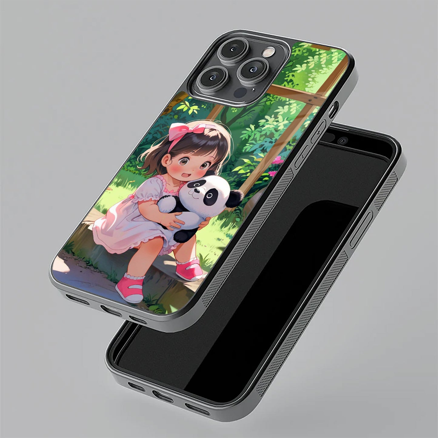 Blush & Panda Glass Case Cover For Motorola