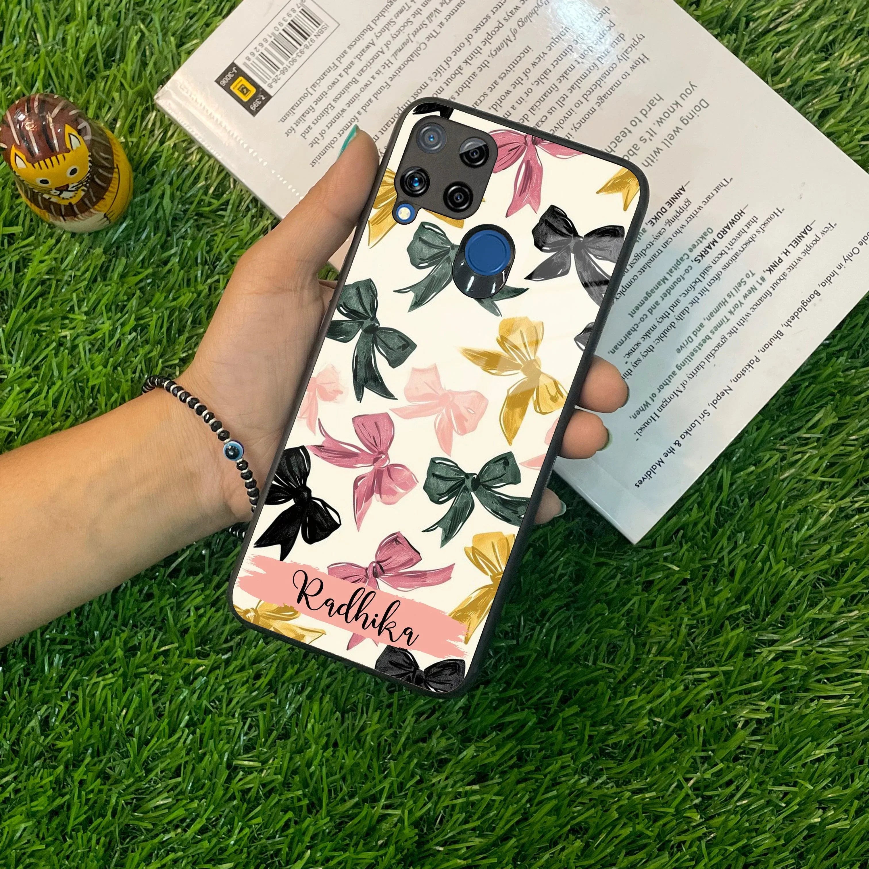 Bow Customize Glass Case Cover For Realme/Narzo - ShopOnCliQ