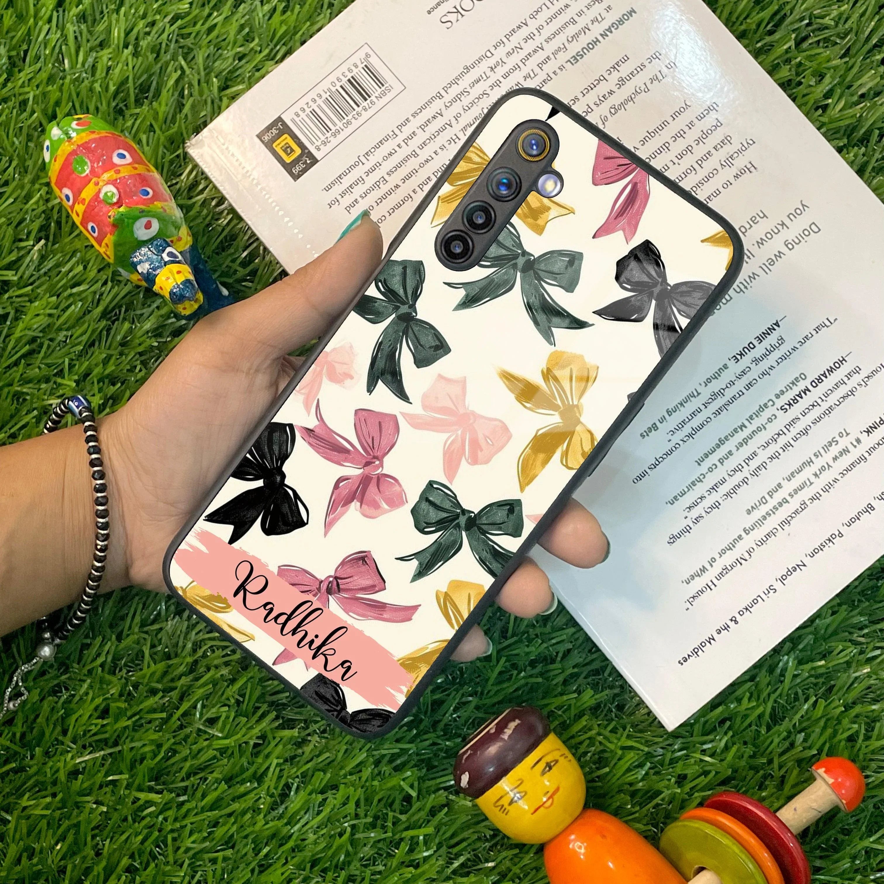 Bow Customize Glass Case Cover For Realme/Narzo - ShopOnCliQ