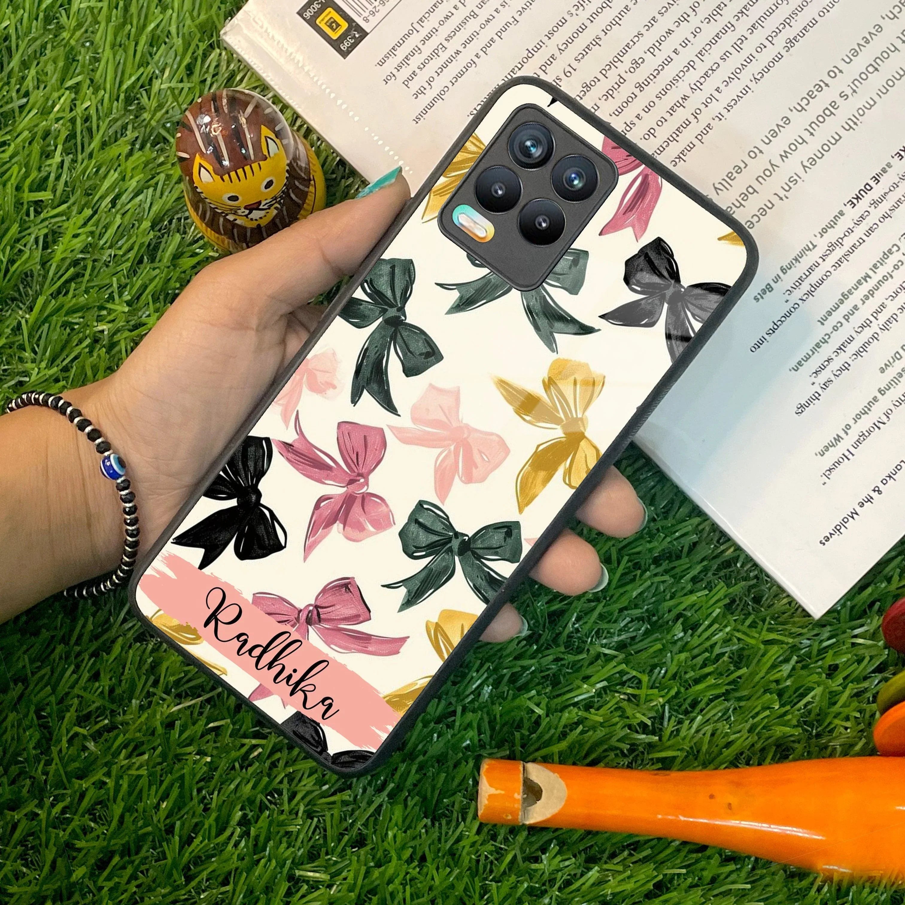 Bow Customize Glass Case Cover For Realme/Narzo - ShopOnCliQ