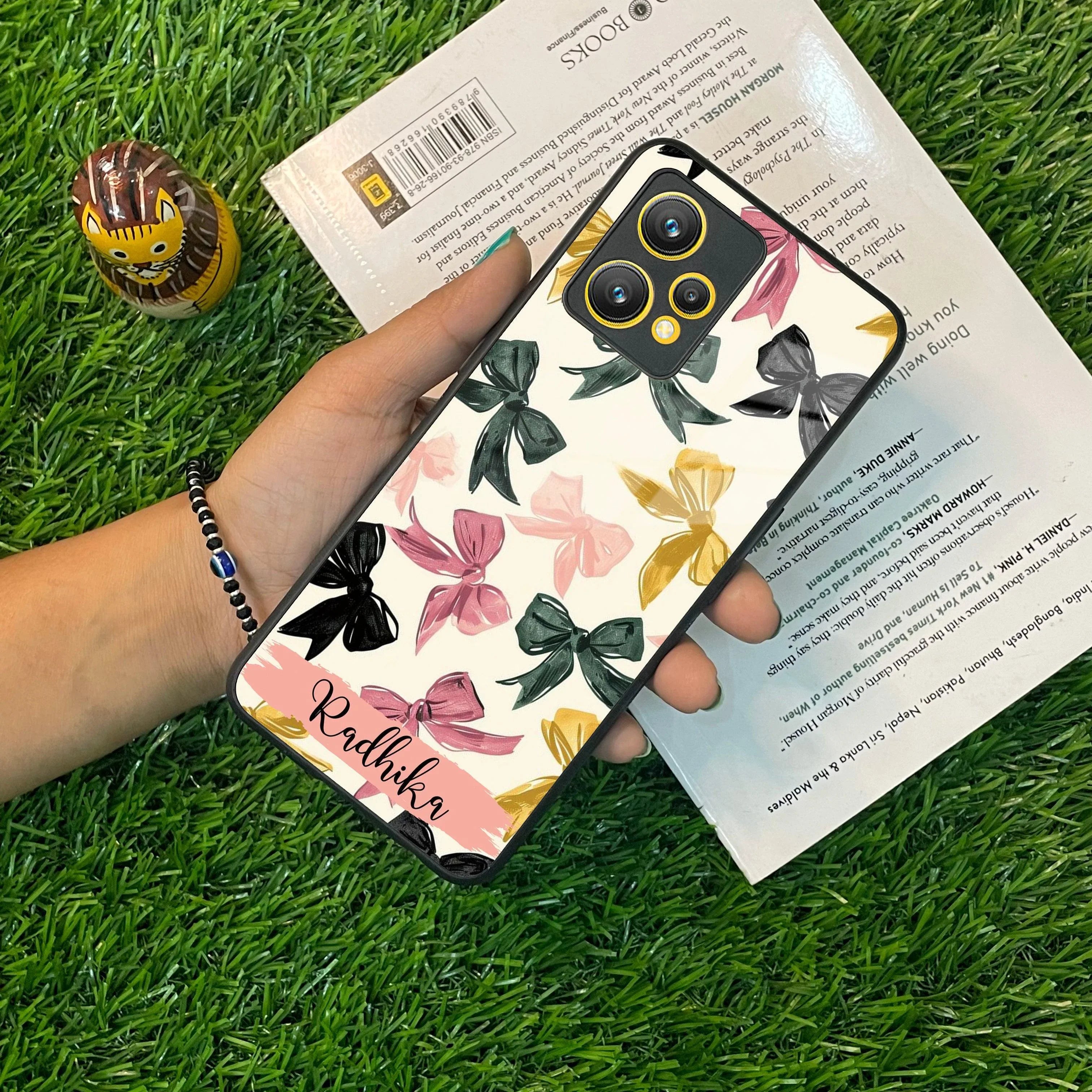 Bow Customize Glass Case Cover For Realme/Narzo - ShopOnCliQ