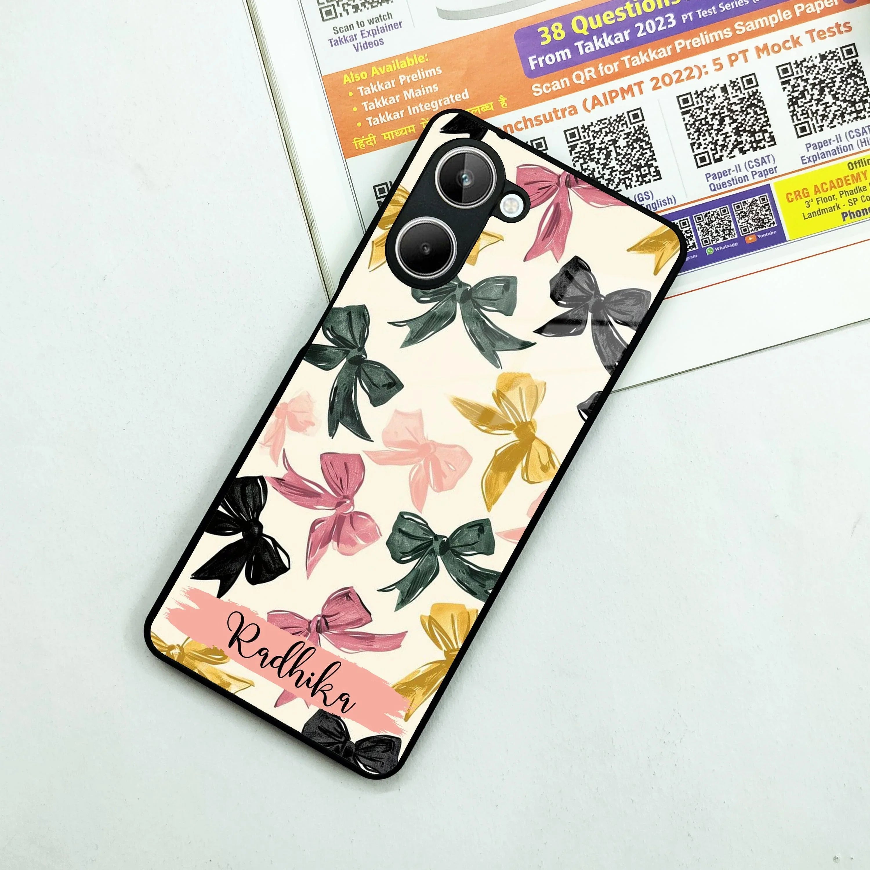 Bow Customize Glass Case Cover For Realme/Narzo - ShopOnCliQ