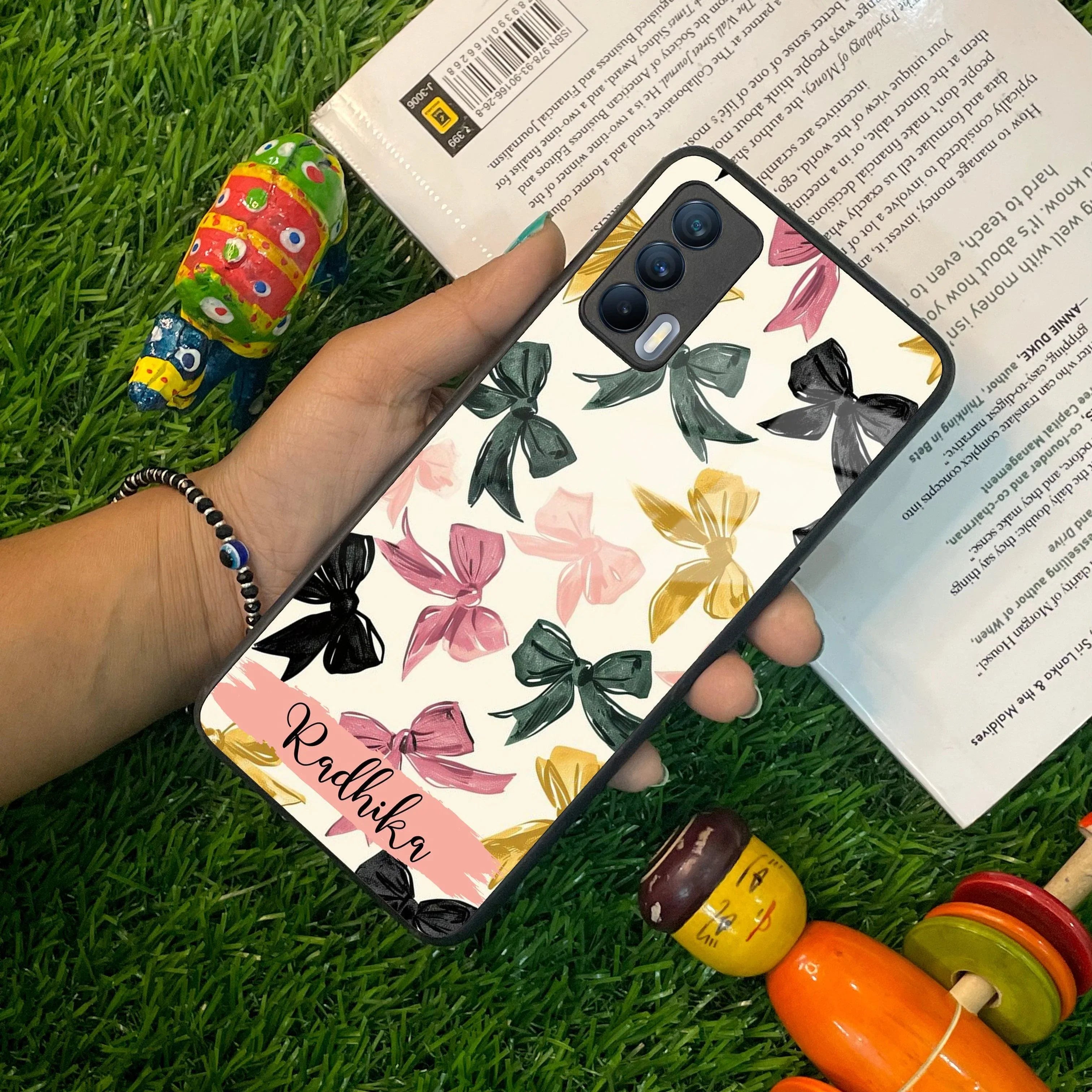 Bow Customize Glass Case Cover For Realme/Narzo - ShopOnCliQ