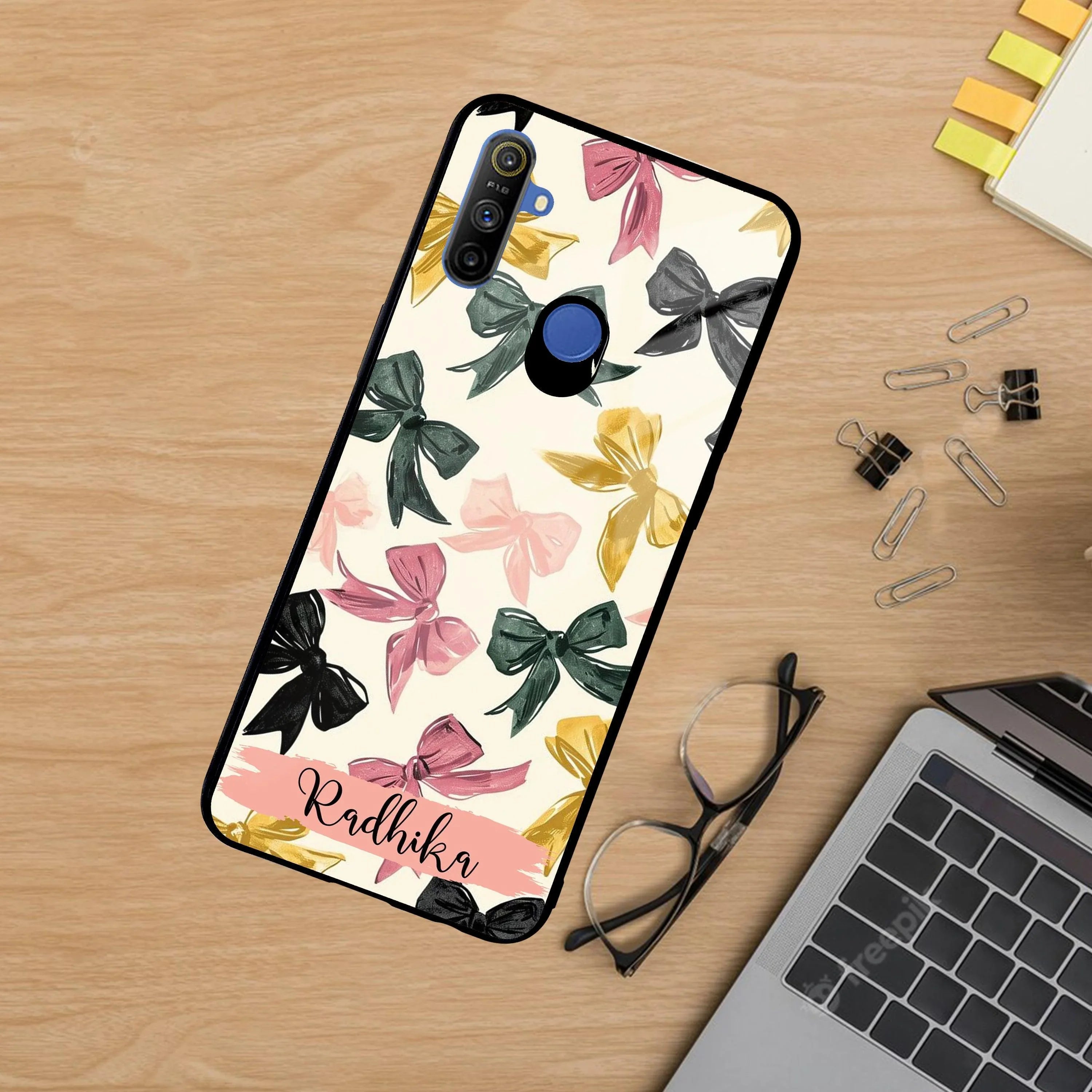 Bow Customize Glass Case Cover For Realme/Narzo - ShopOnCliQ