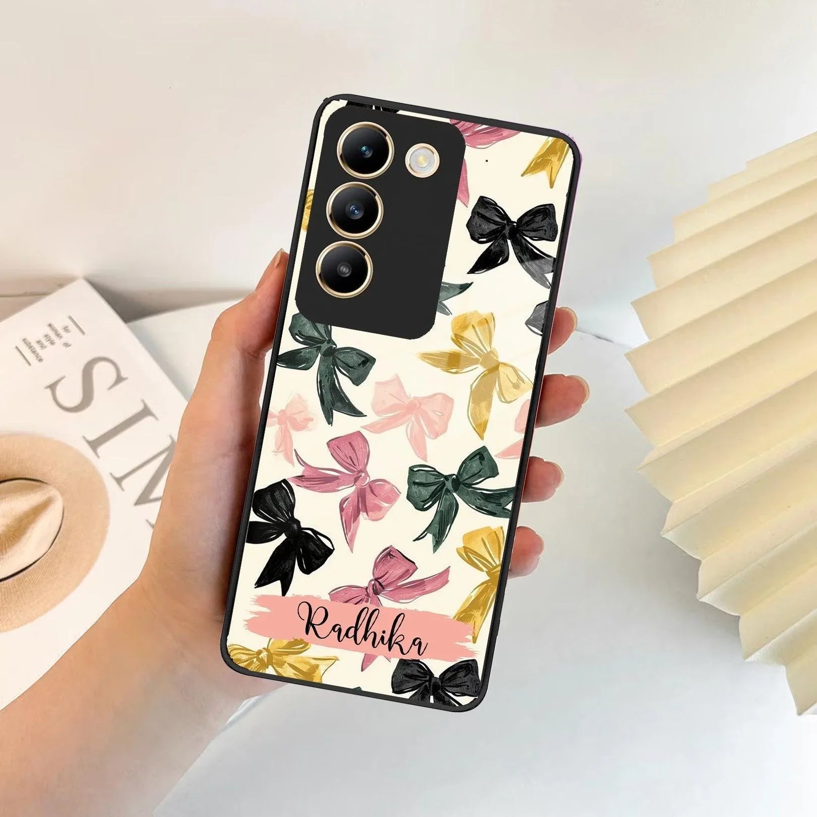 Bow Customize Glass Case Cover For Vivo - ShopOnCliQ