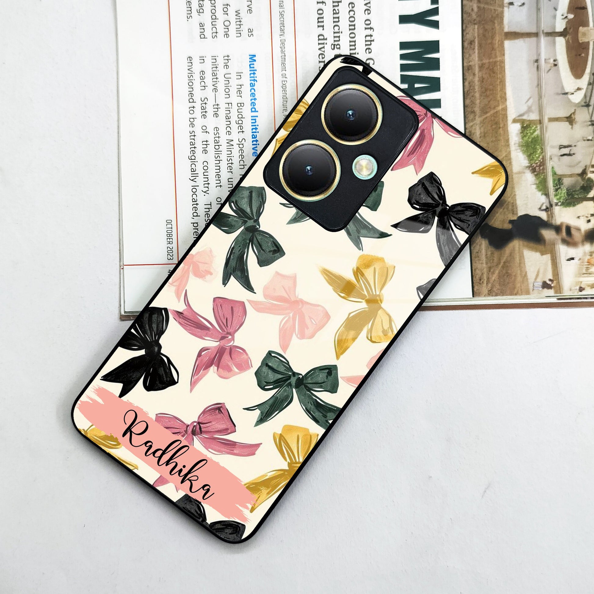 Bow Customize Glass Case Cover For Vivo ShopOnCliQ